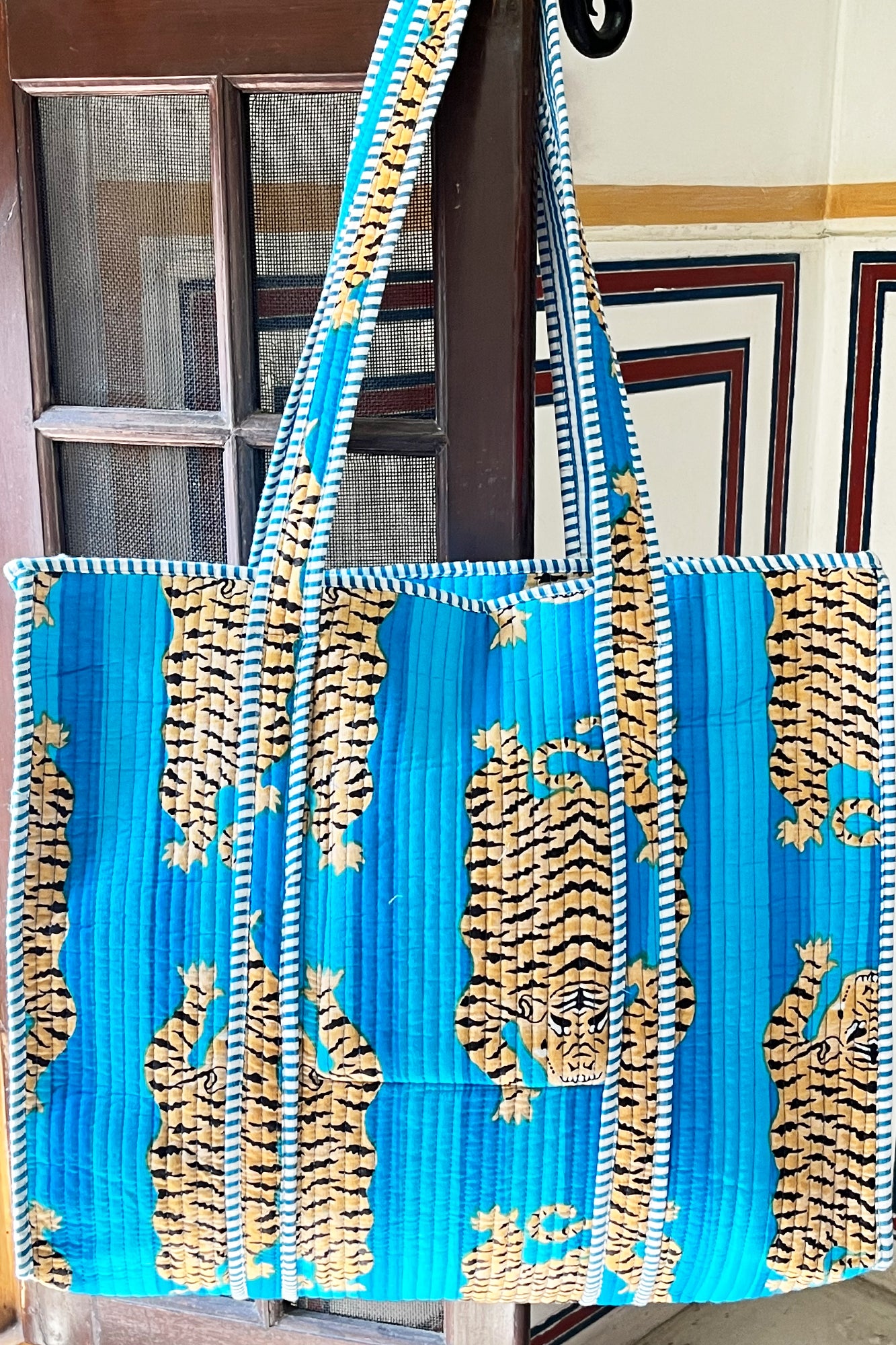 Blue Panther Tote Bag