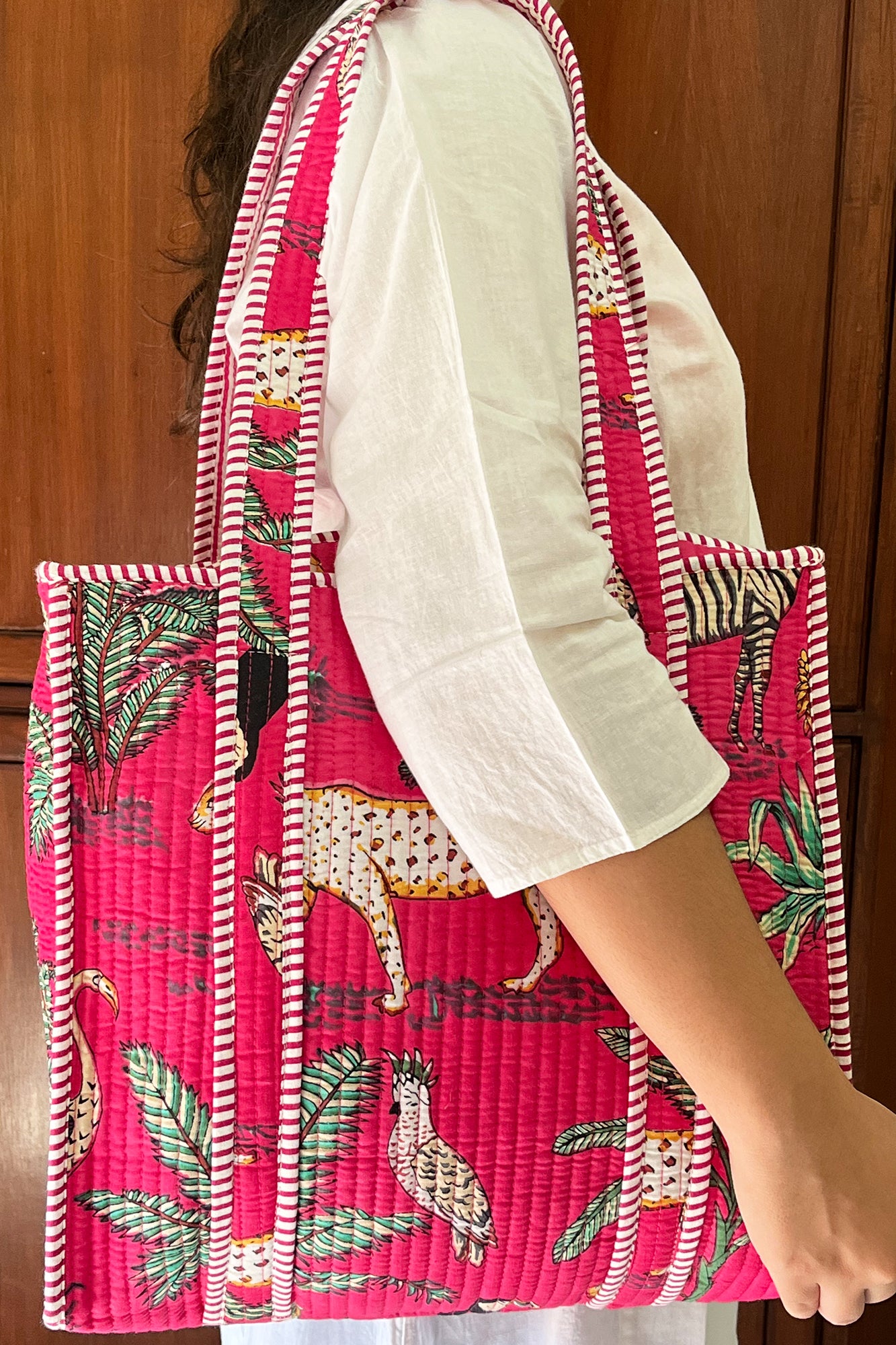 Pink Safari Tote Bag