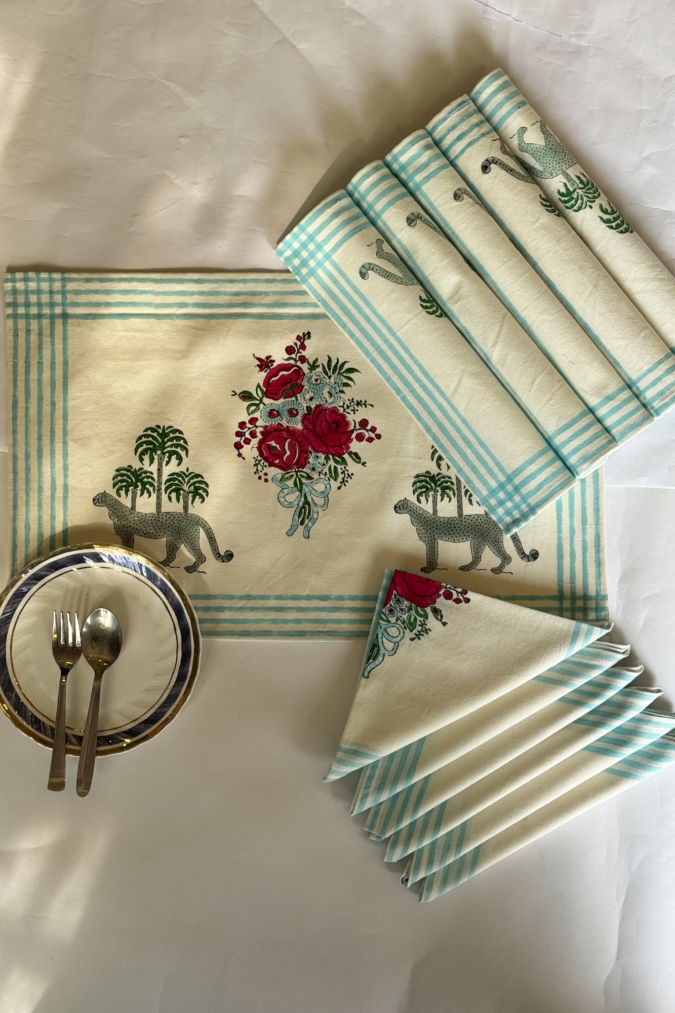 Rogue Rose Stripe Placemat Set of 12