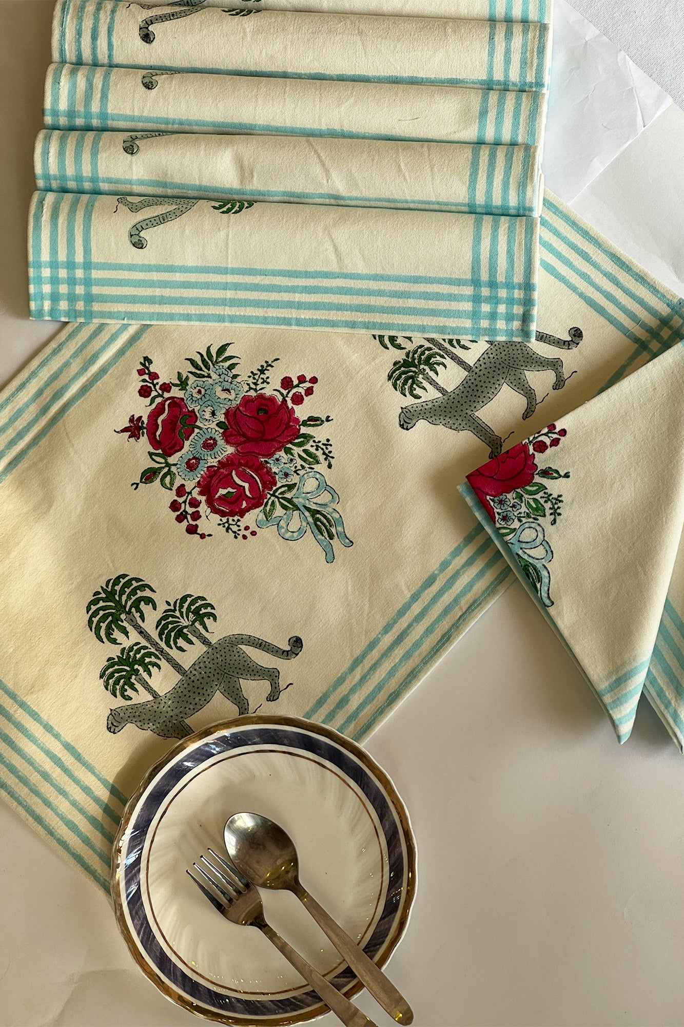 Rogue Rose Stripe Placemat Set of 12