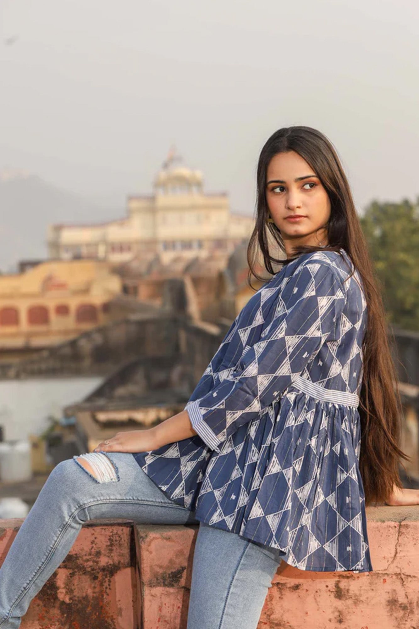 Top Women Neela Bhopali Blue