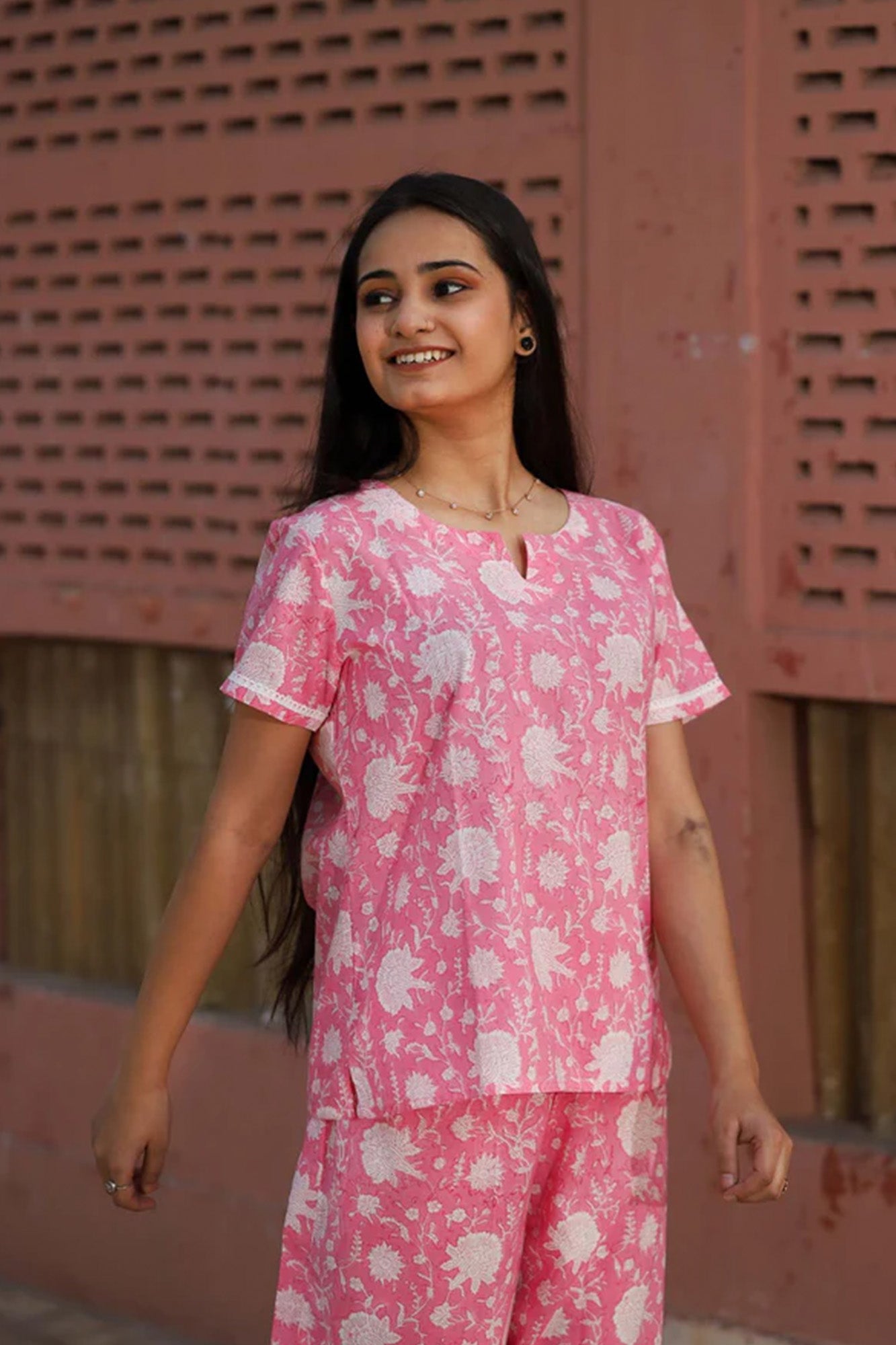 Cord Set Women Gulabi Jaal