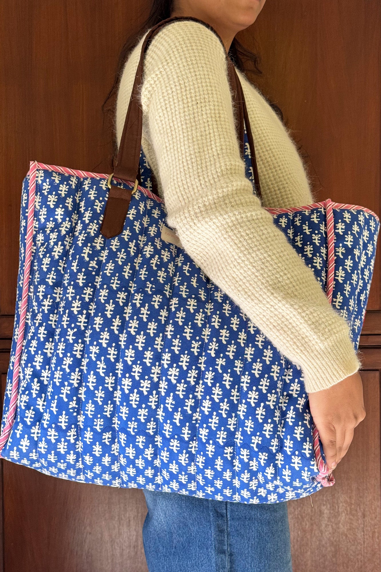 Tree of Life Quilted Reversible Bag