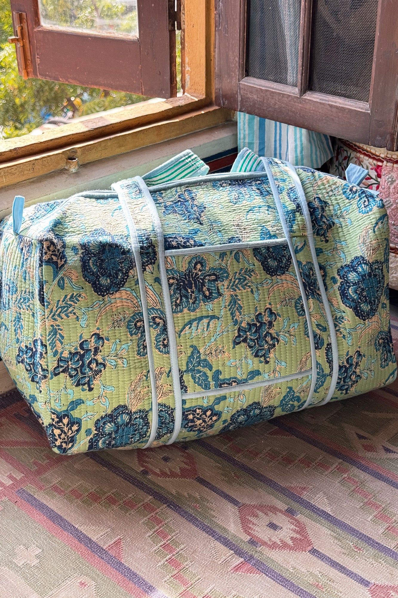 Blue Fern Duffle Bag