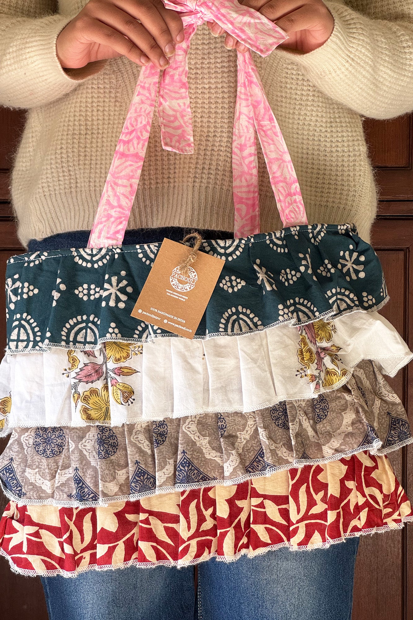 Multi Frill Hand Bag