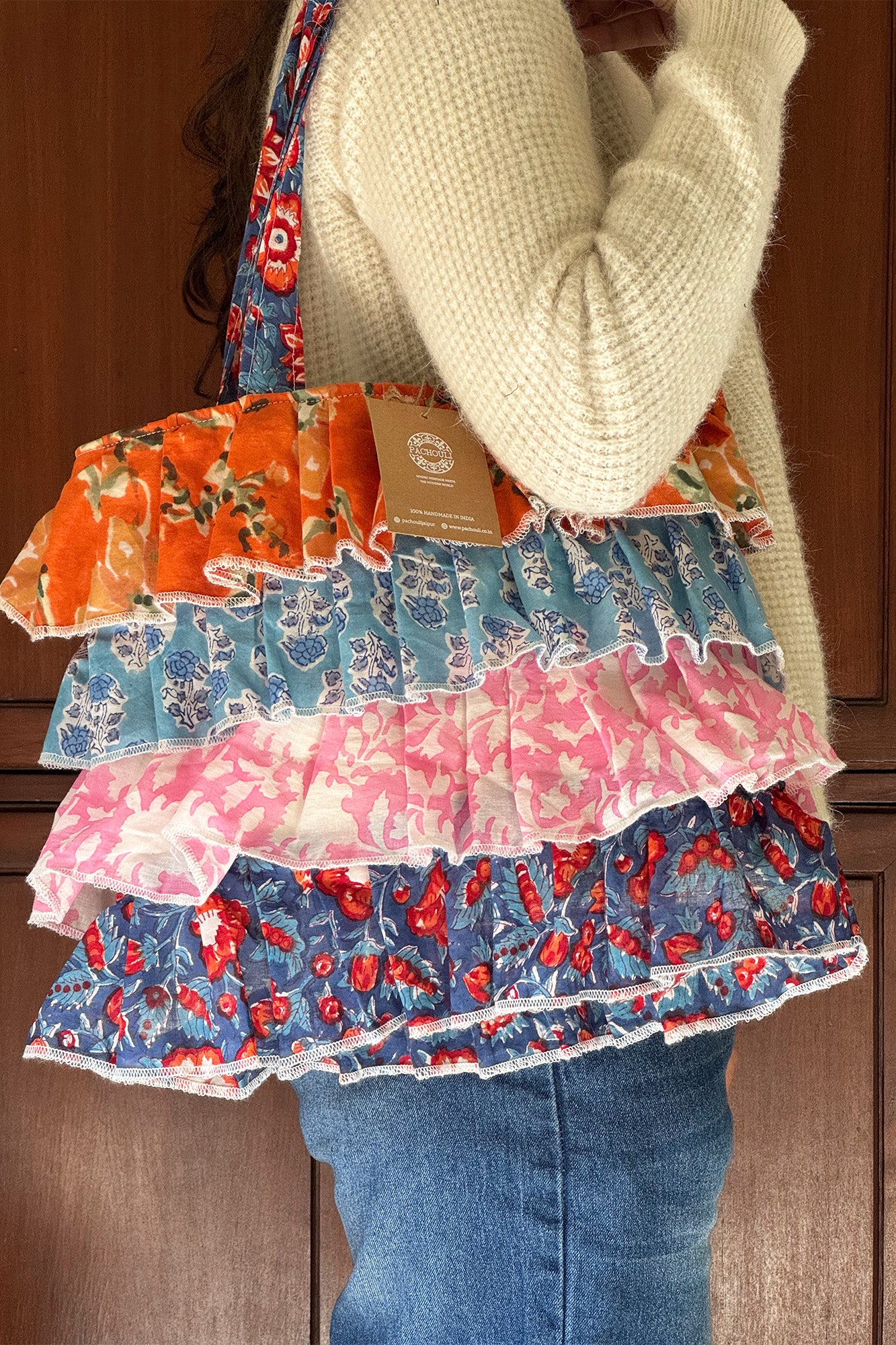 Multi Frill Hand Bag