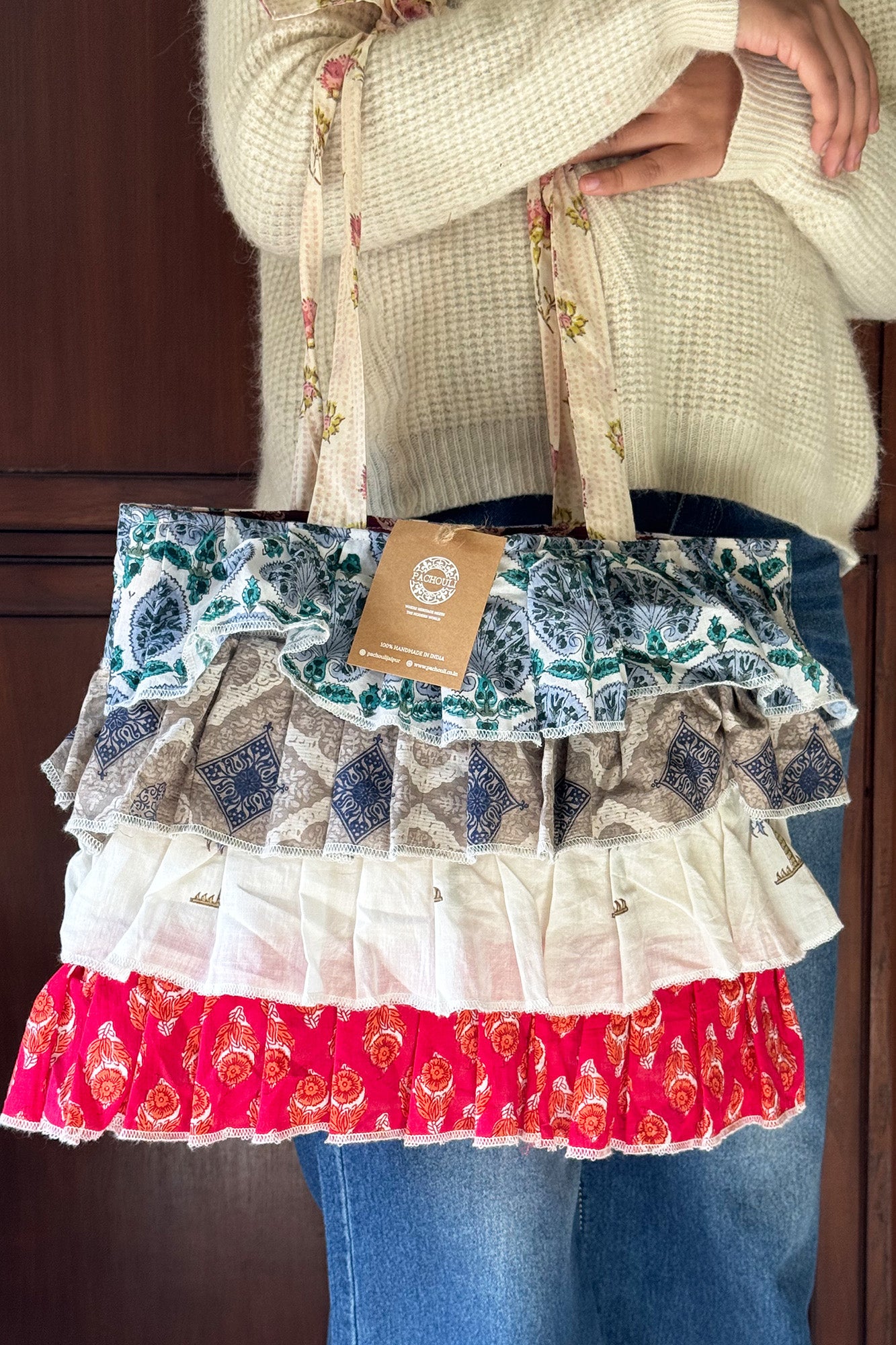 Multi Frill Hand Bag