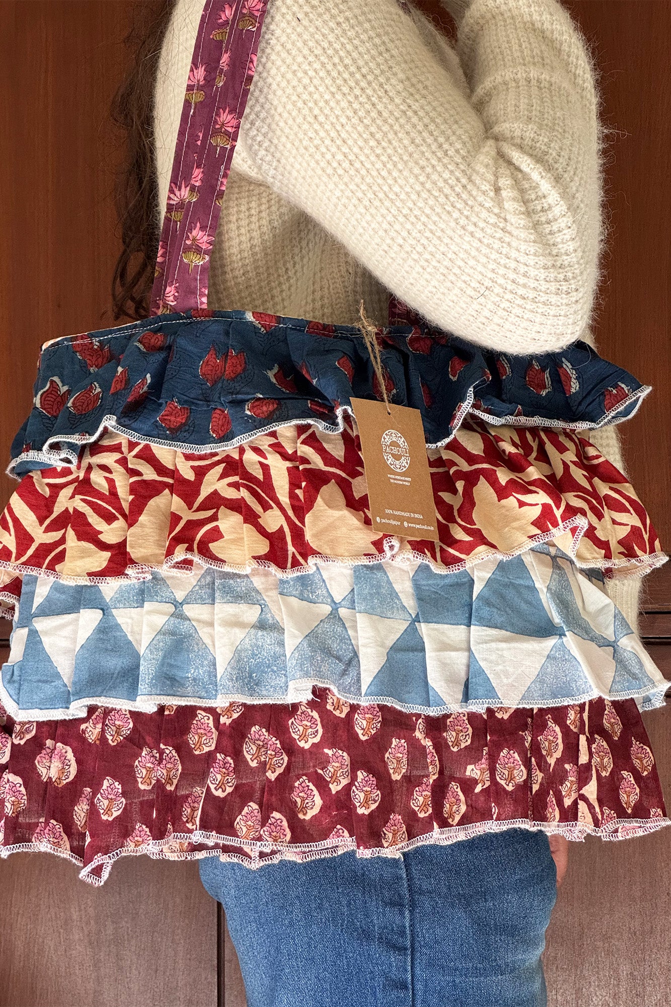 Multi Frill Hand Bag
