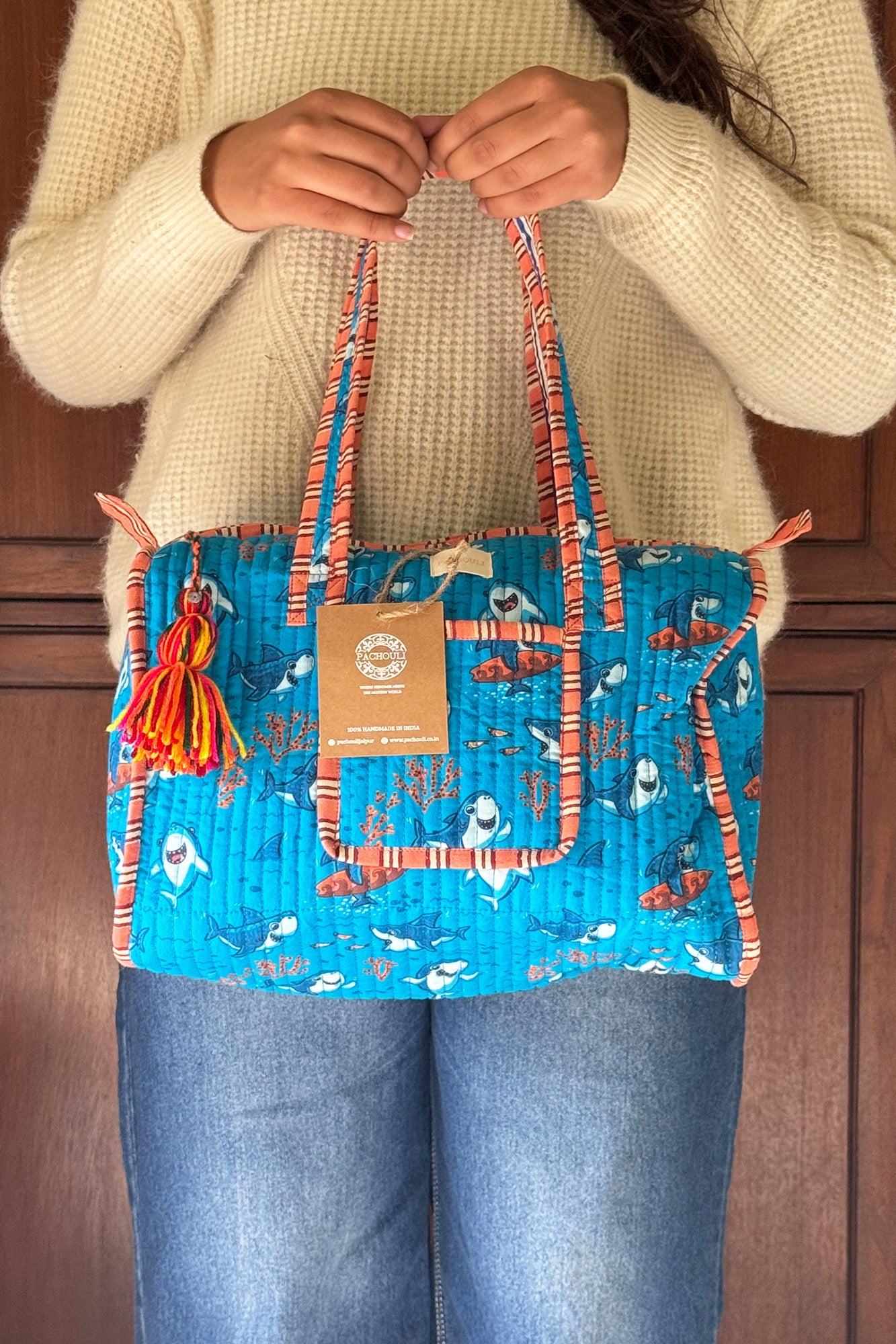 Dolphin Blue Small Duffle Bag