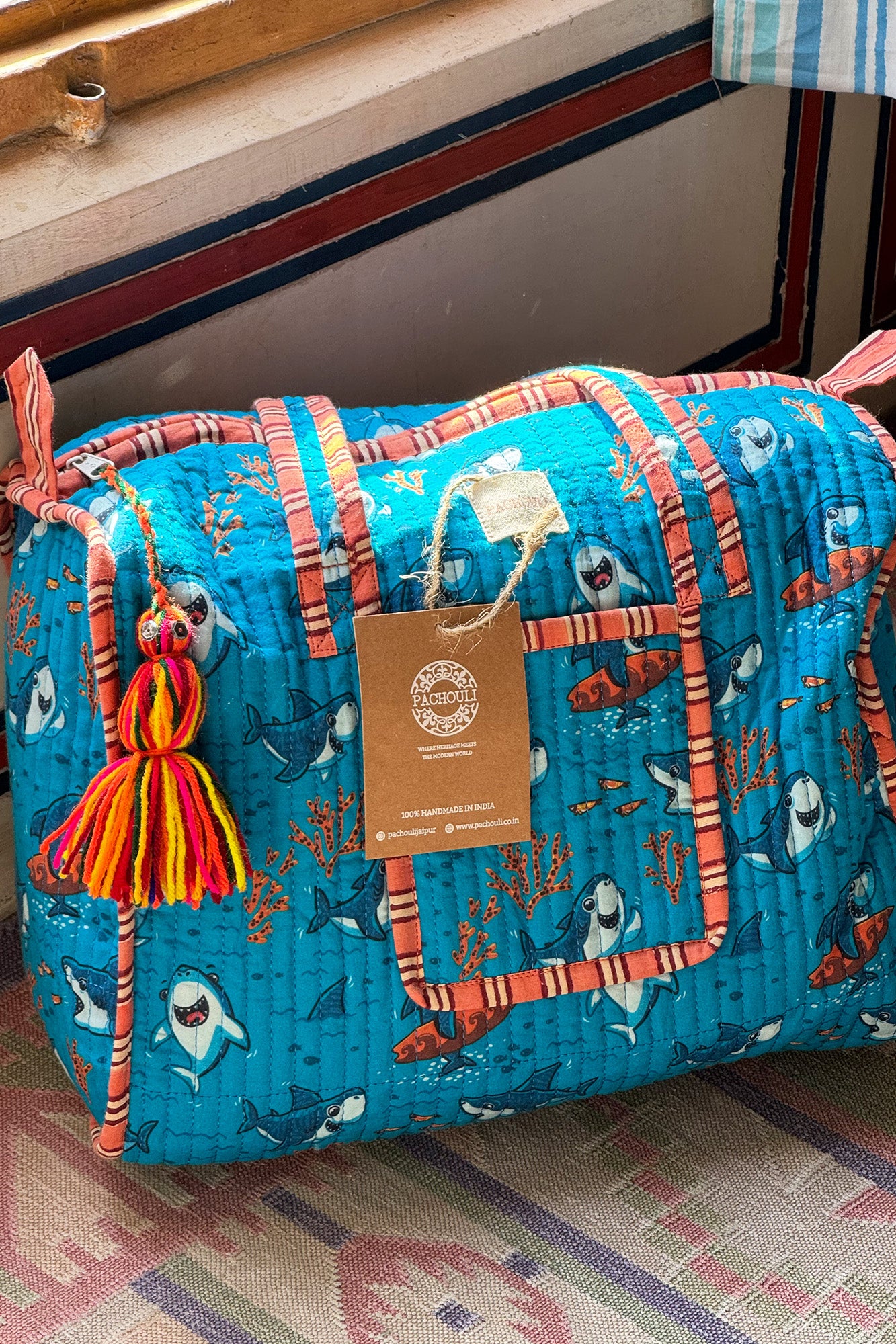 Dolphin Blue Small Duffle Bag