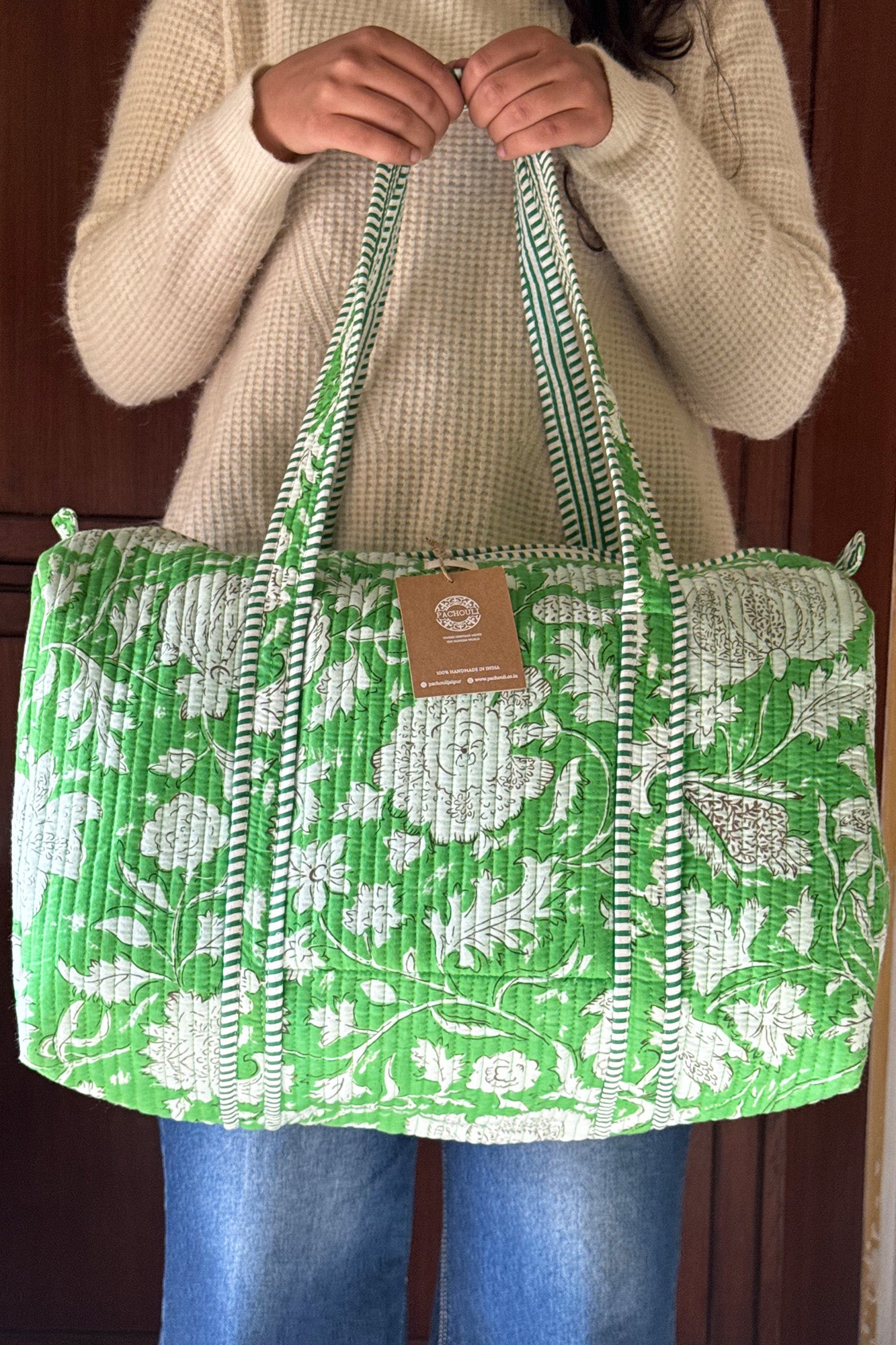 Green Pomegranate Duffle Bag