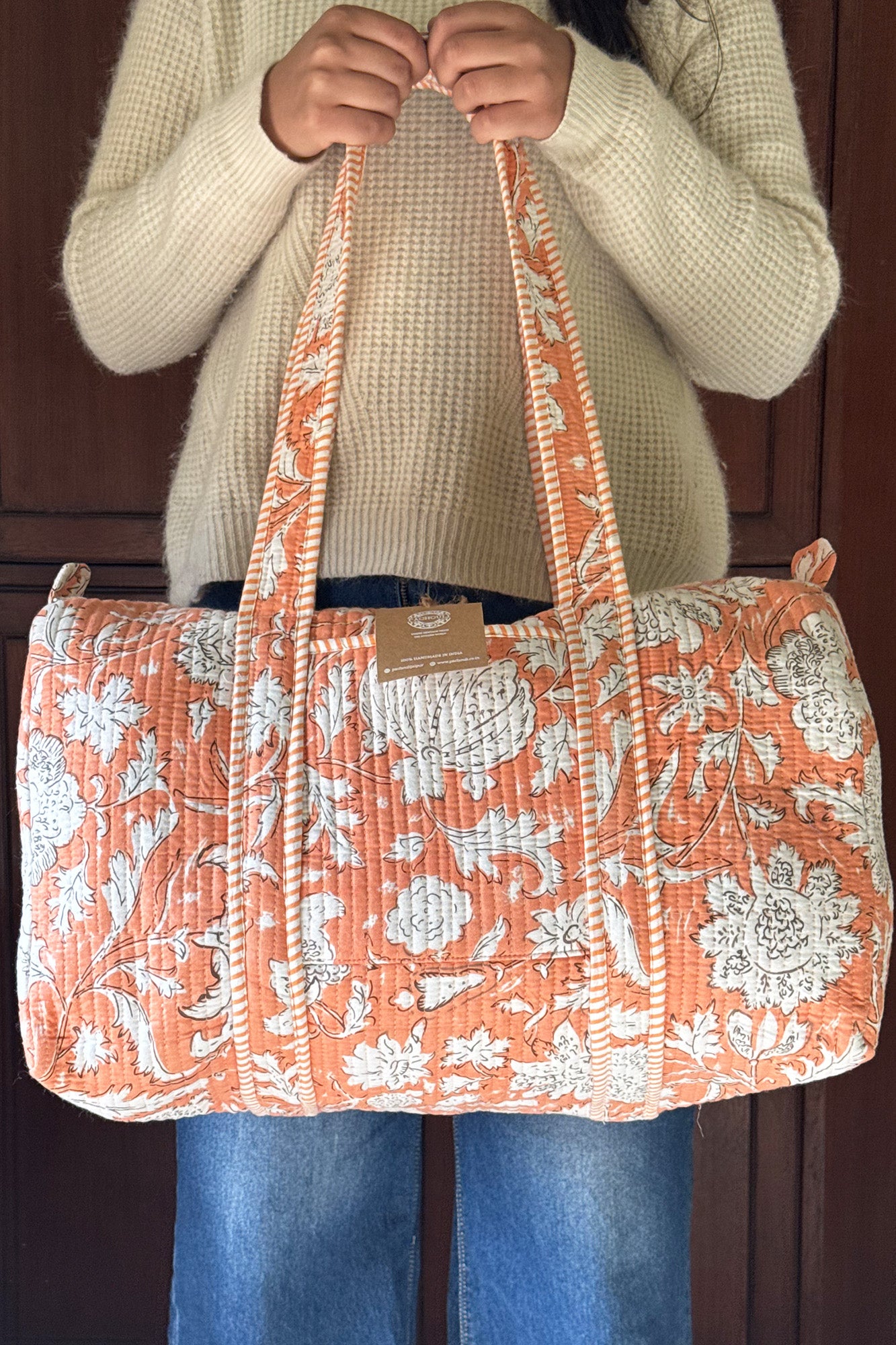 Peach Pomegranate Duffle Bag