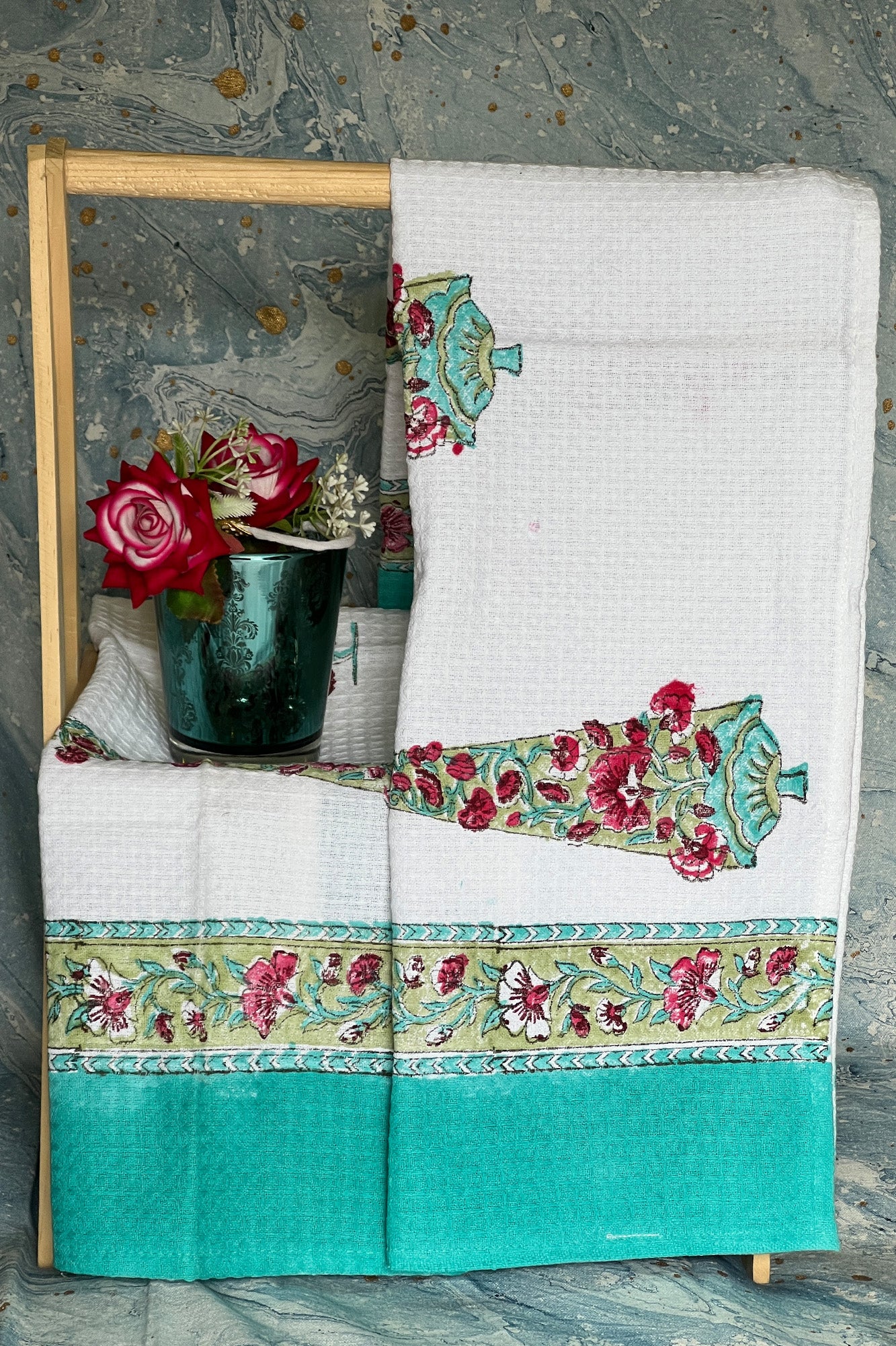 Mughal Garden Hand Towel Set of 2
