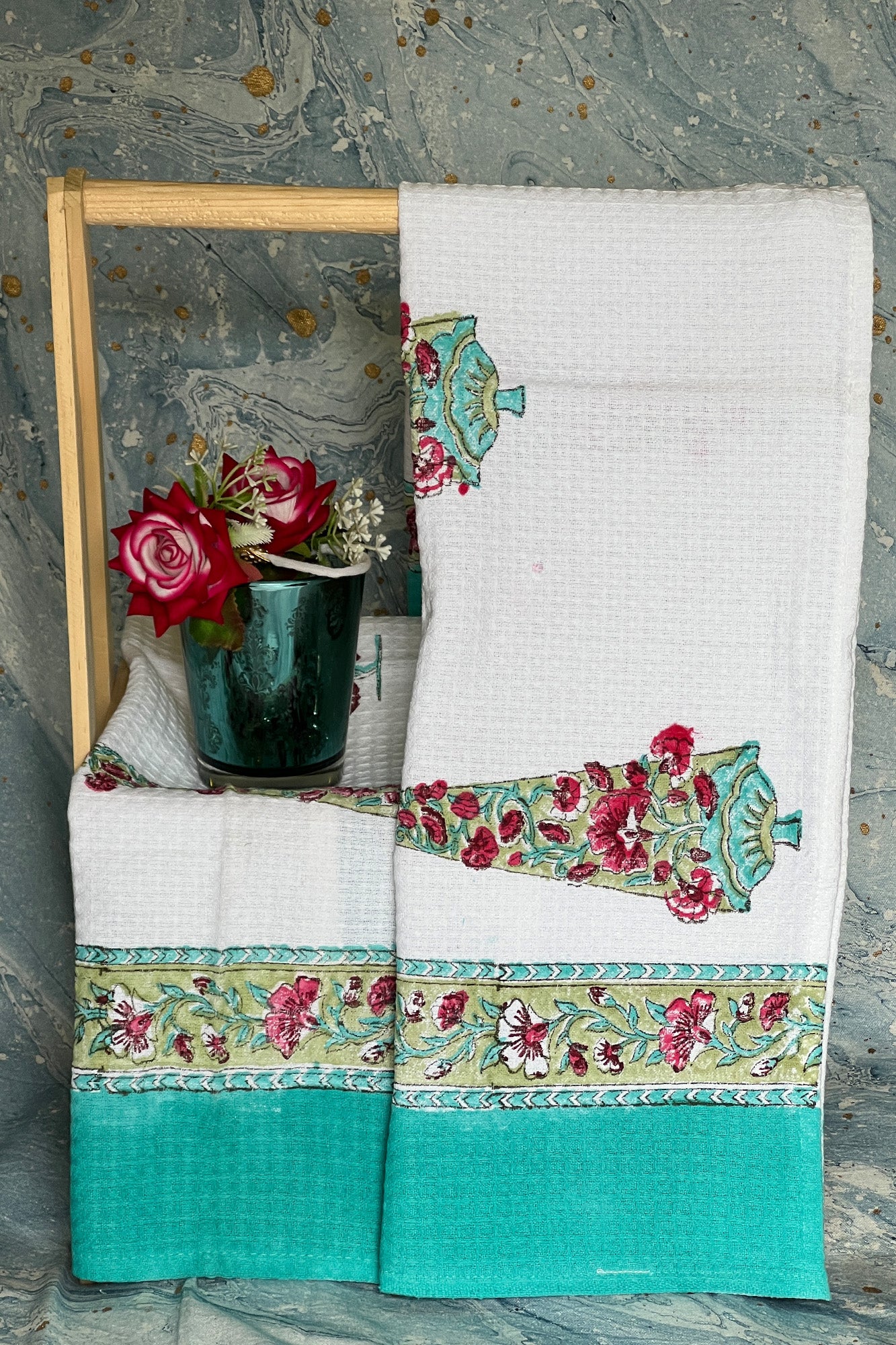 Mughal Garden Hand Towel Set of 2