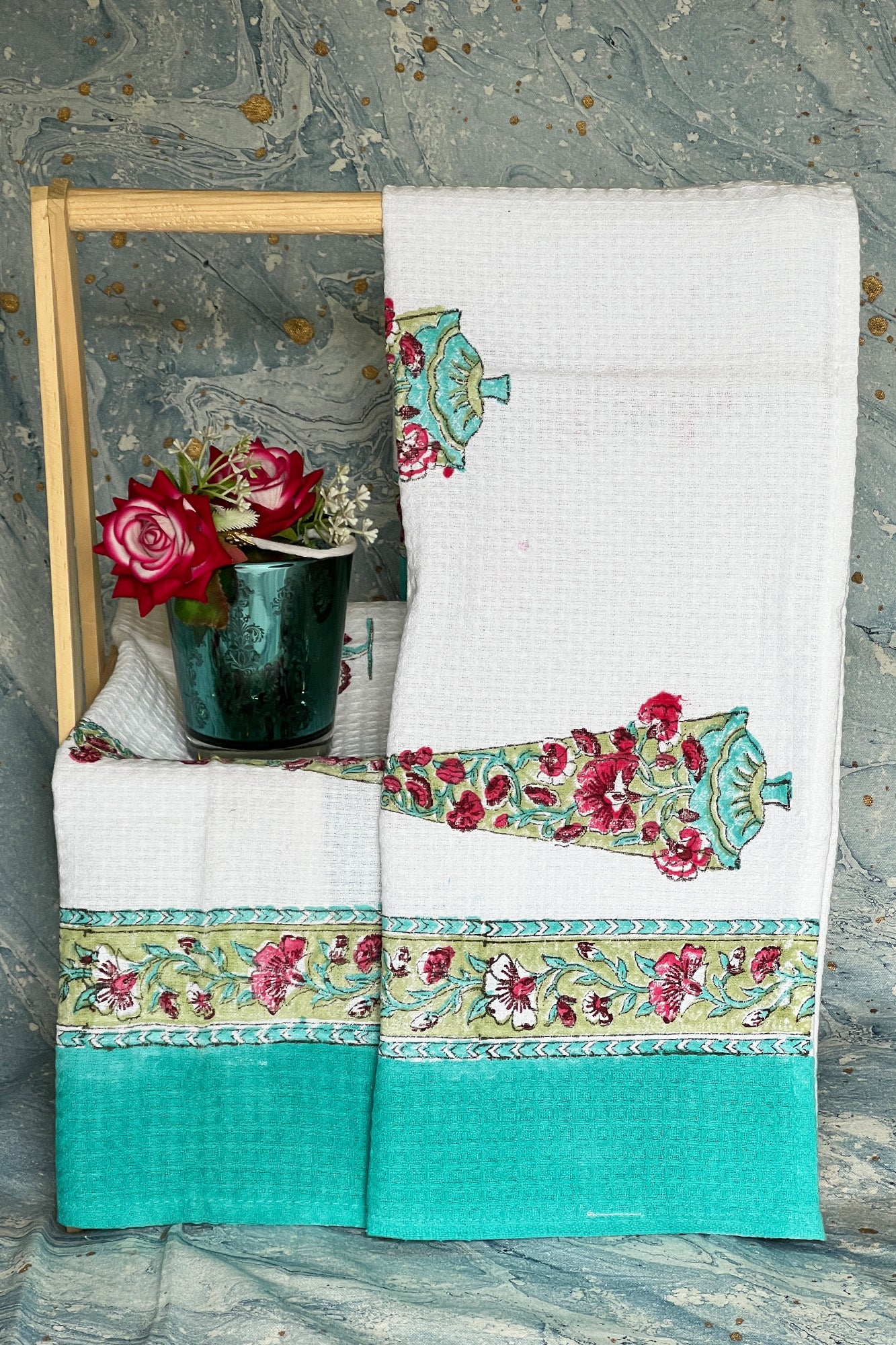 Mughal Garden Hand Towel Set of 2