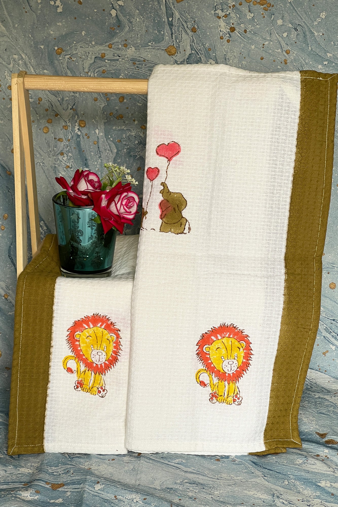 Safari Swirl Hand Towel Set of 2