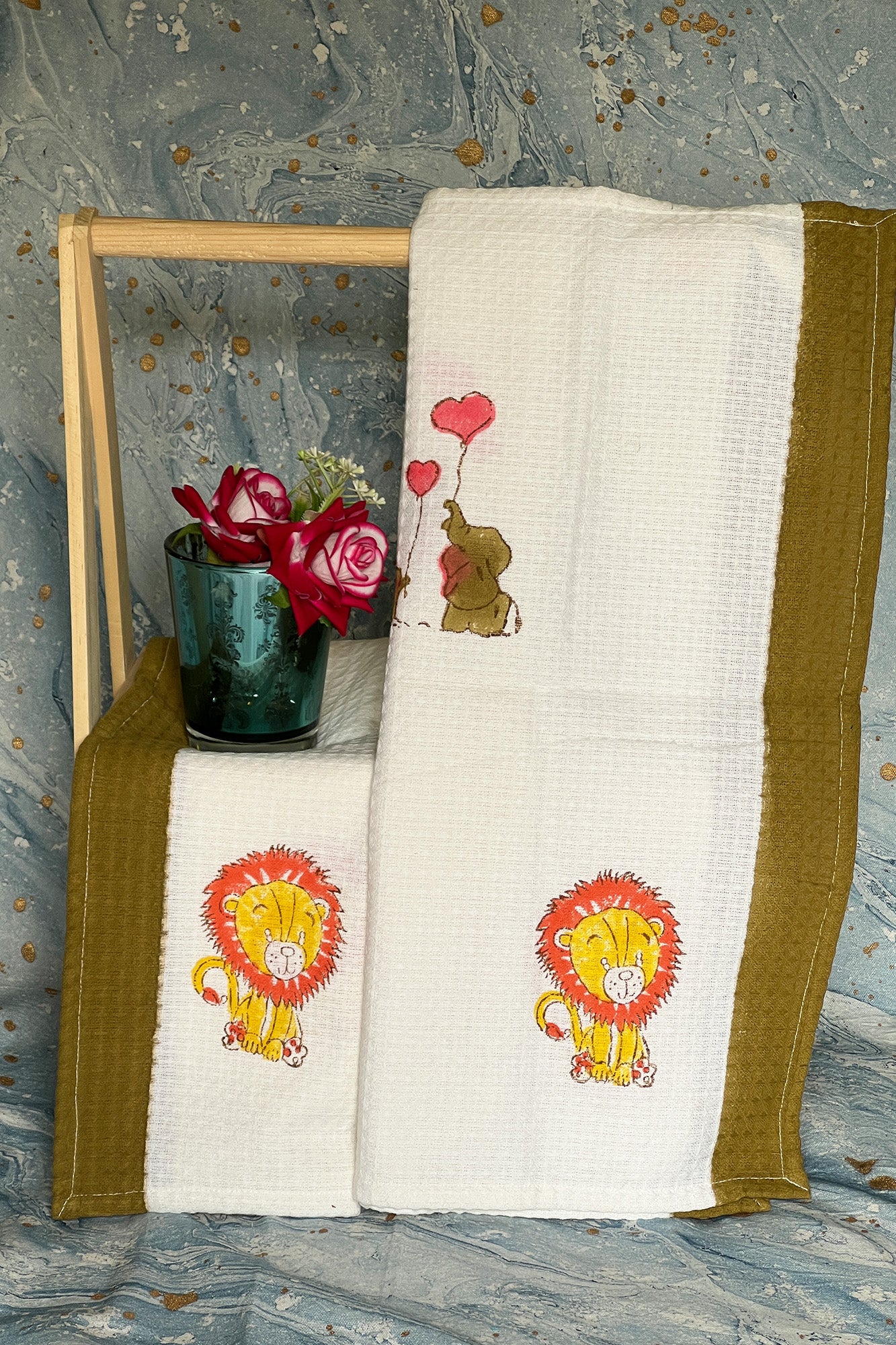 Safari Swirl Hand Towel Set of 2