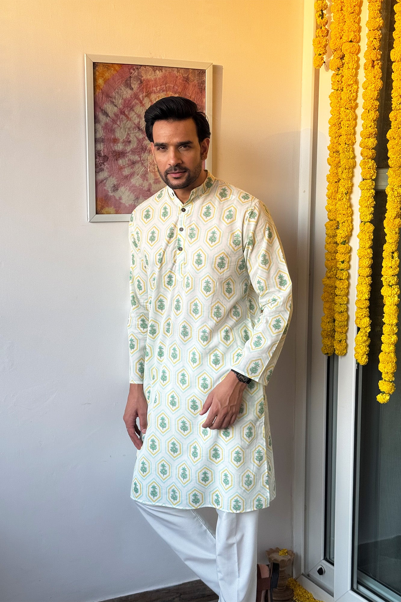 Geo Bloom Long Kurta