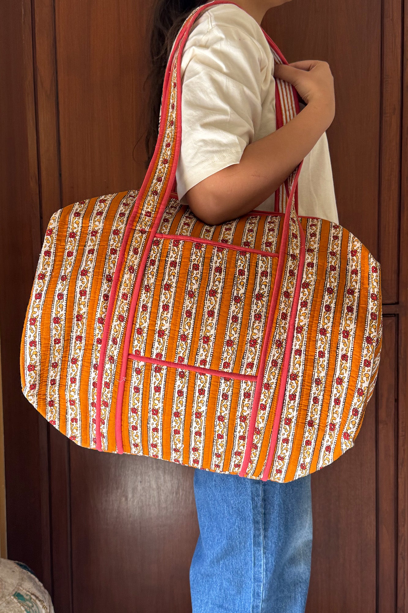 Brown Boarder Duffle Bag