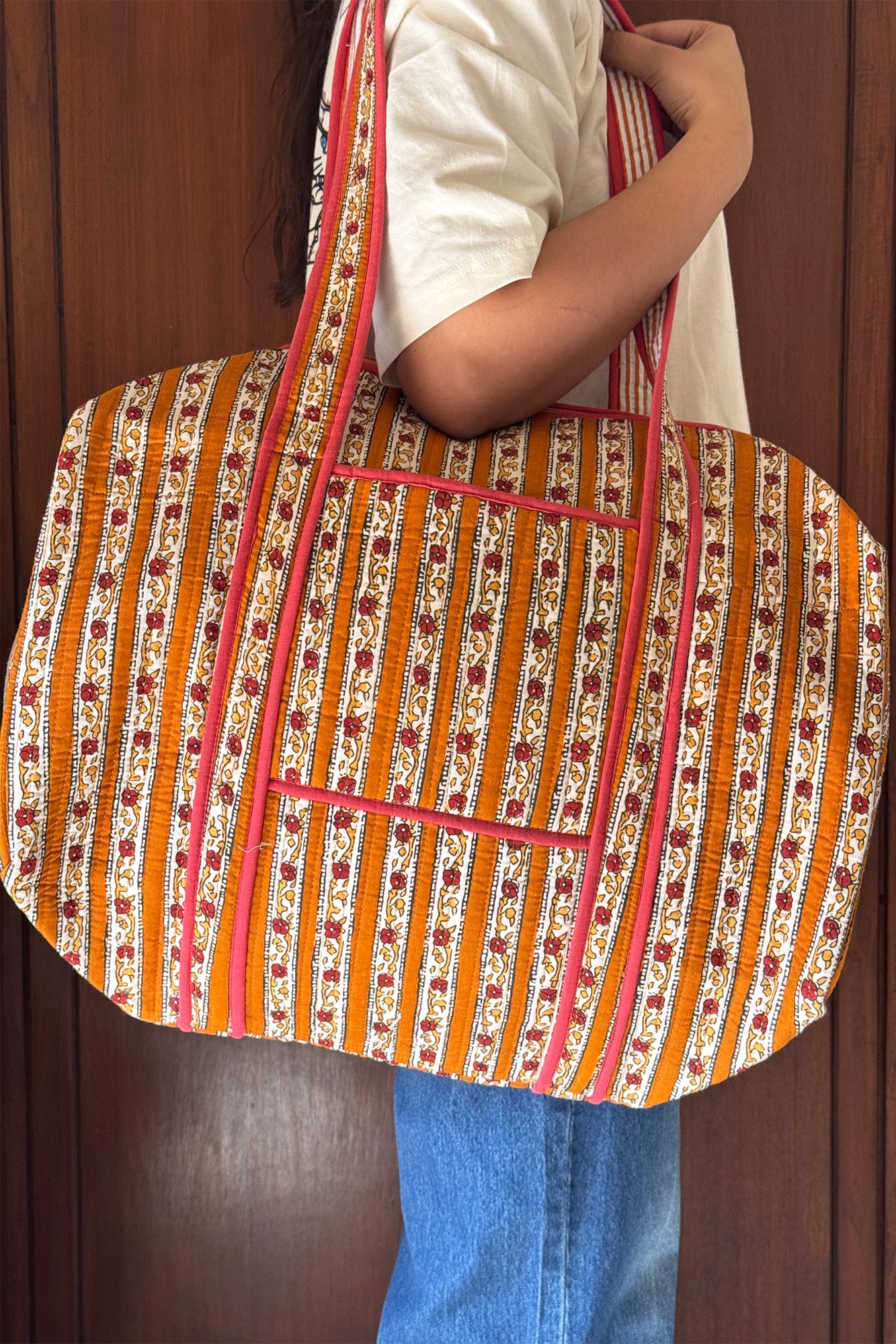 Brown Boarder Duffle Bag