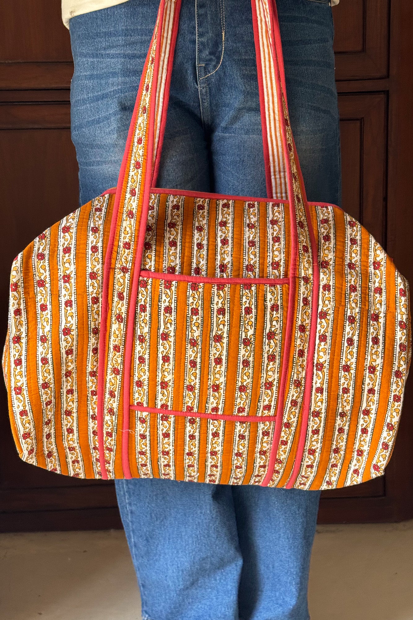 Brown Boarder Duffle Bag
