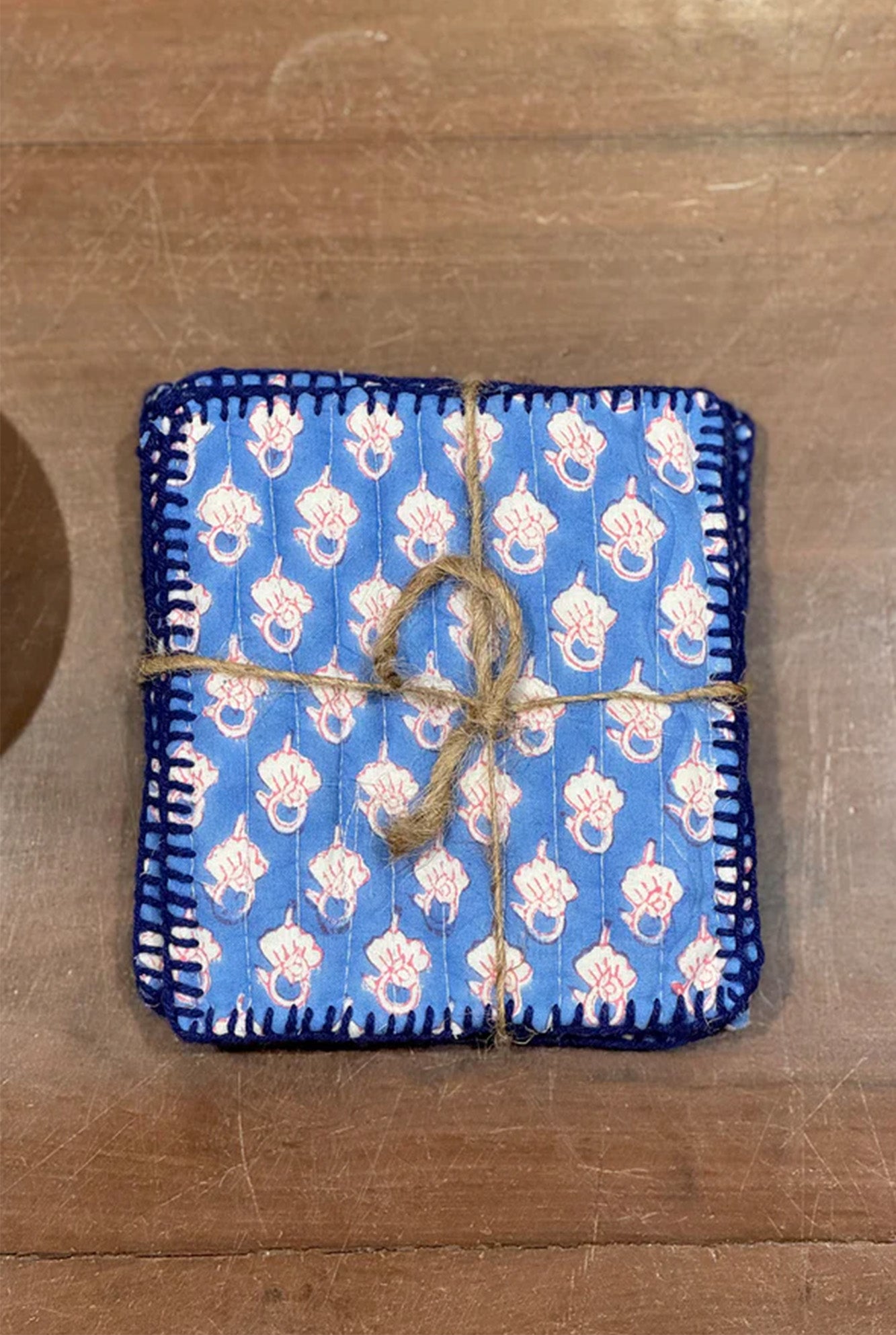 Blue Motifs Coasters Set