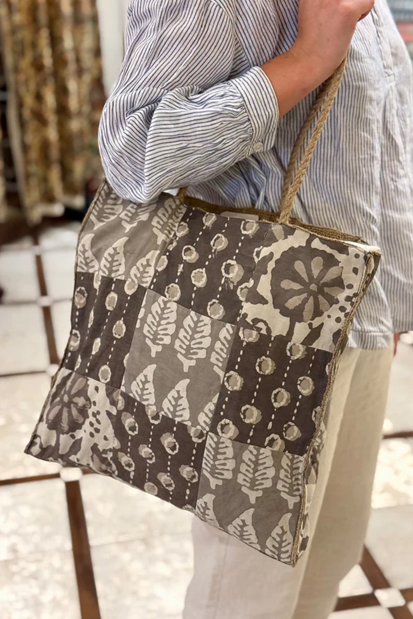 Indigo Brown Bag