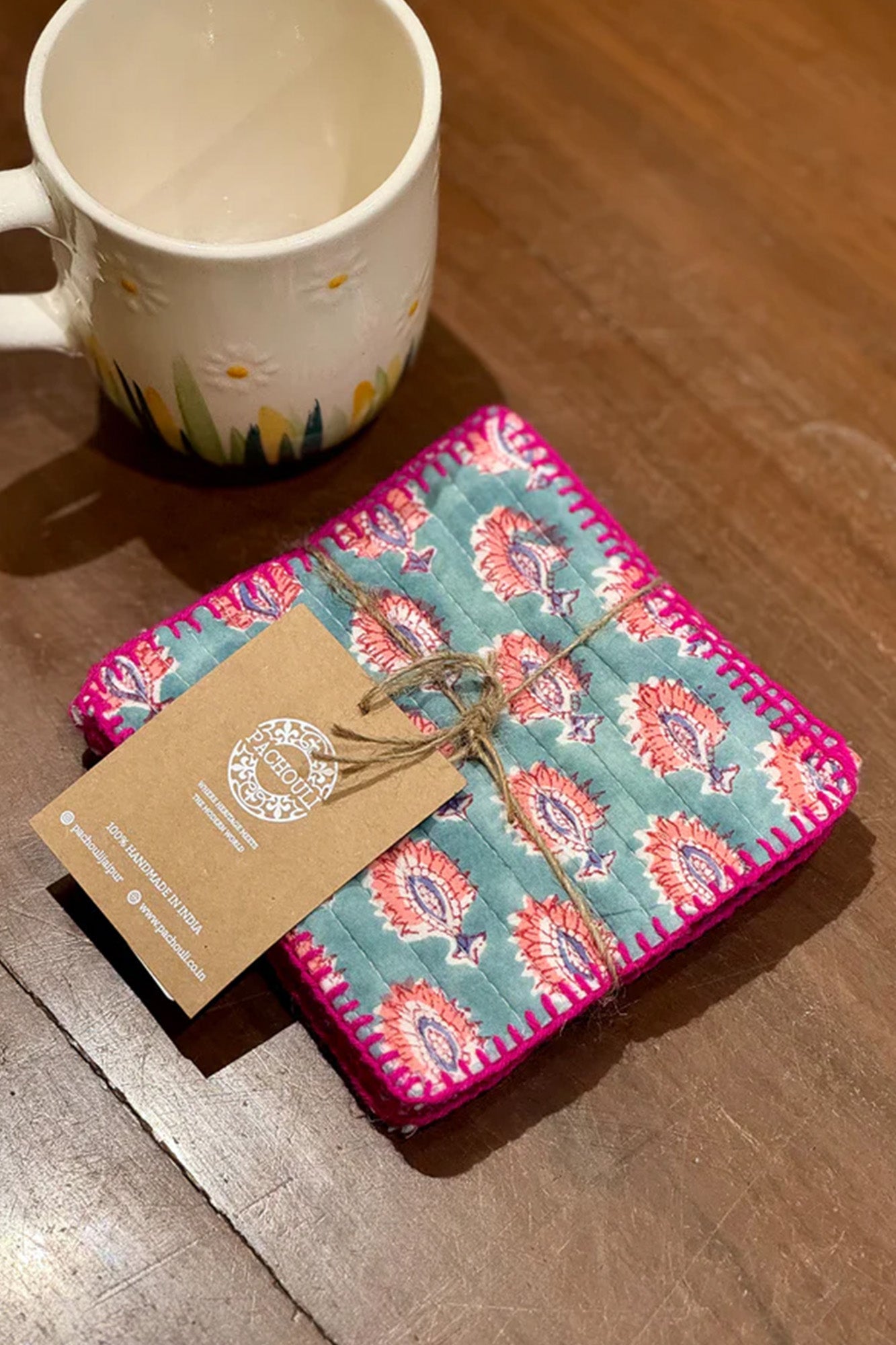 Summer Bloom Garden Coasters Set