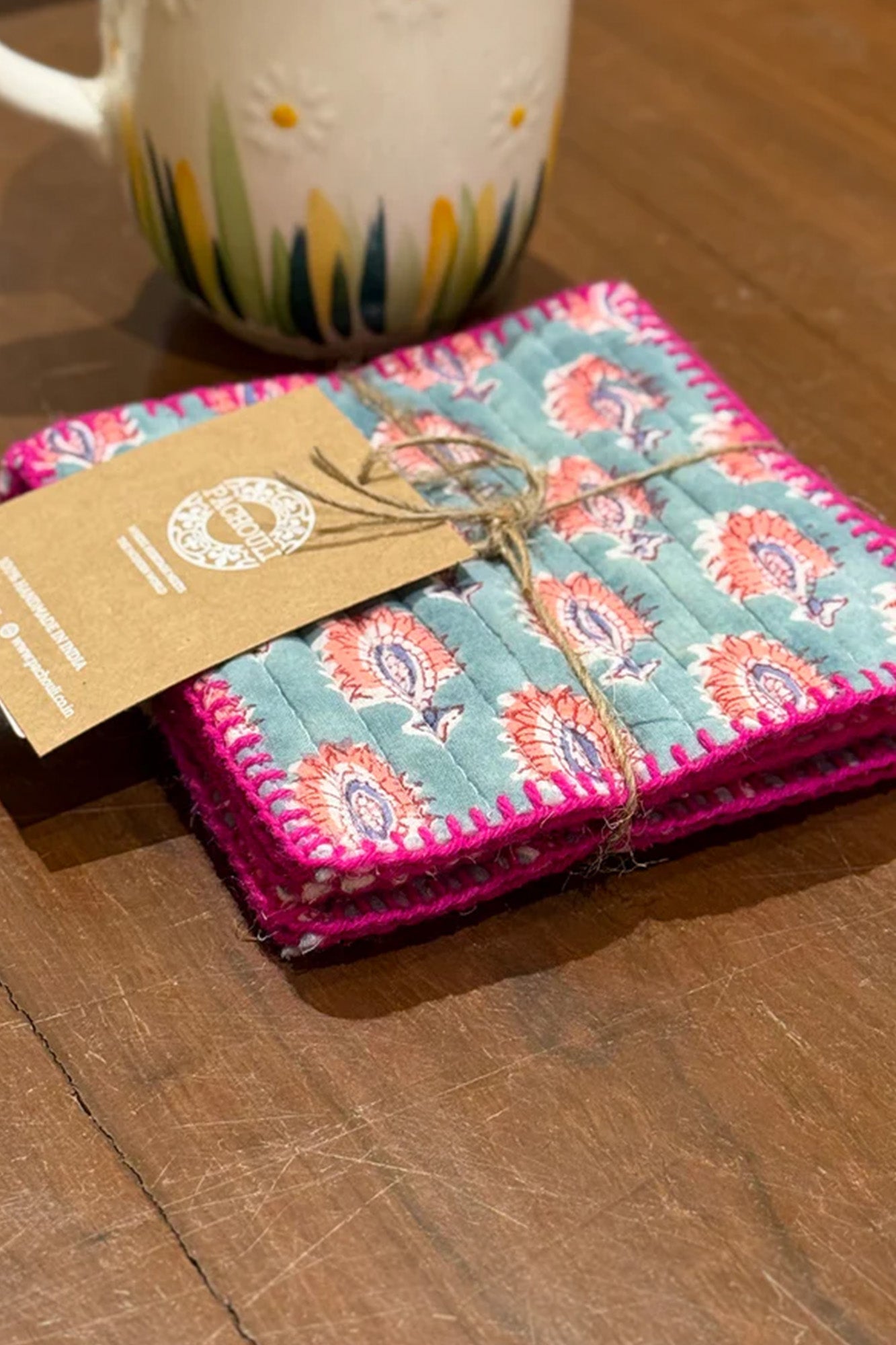 Summer Bloom Garden Coasters Set