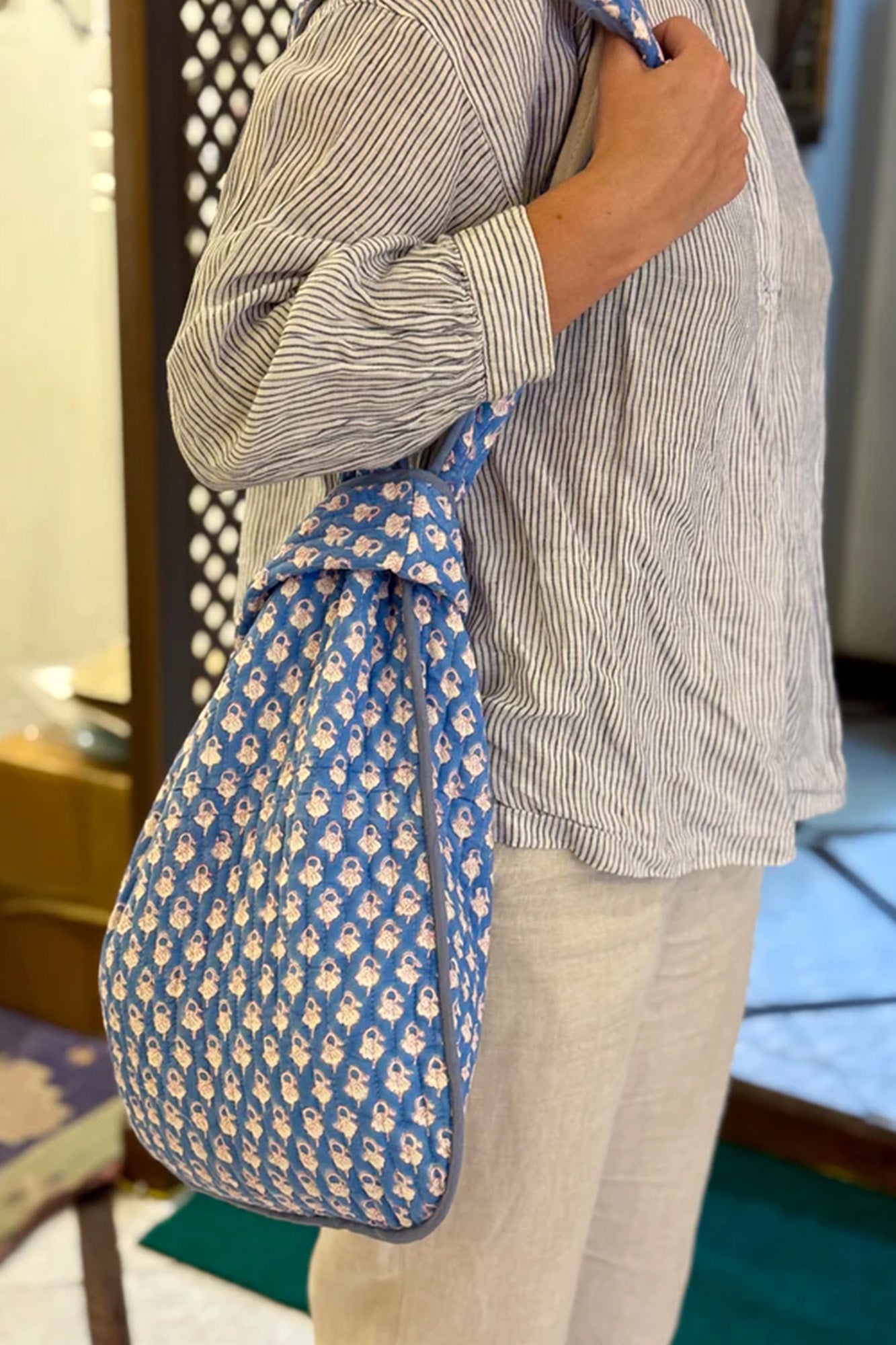 Blue Booti Knot Bag
