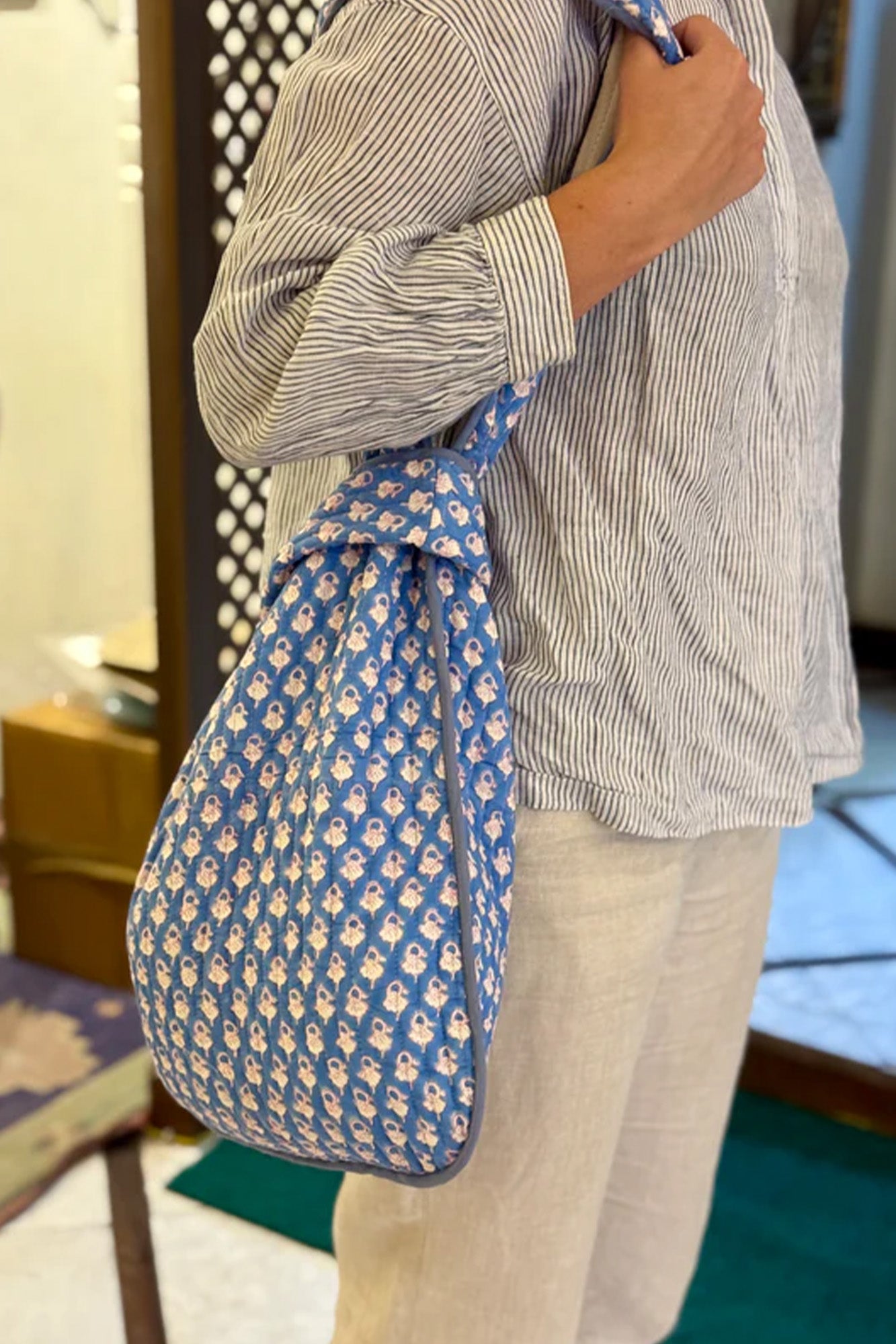 Blue Booti Knot Bag