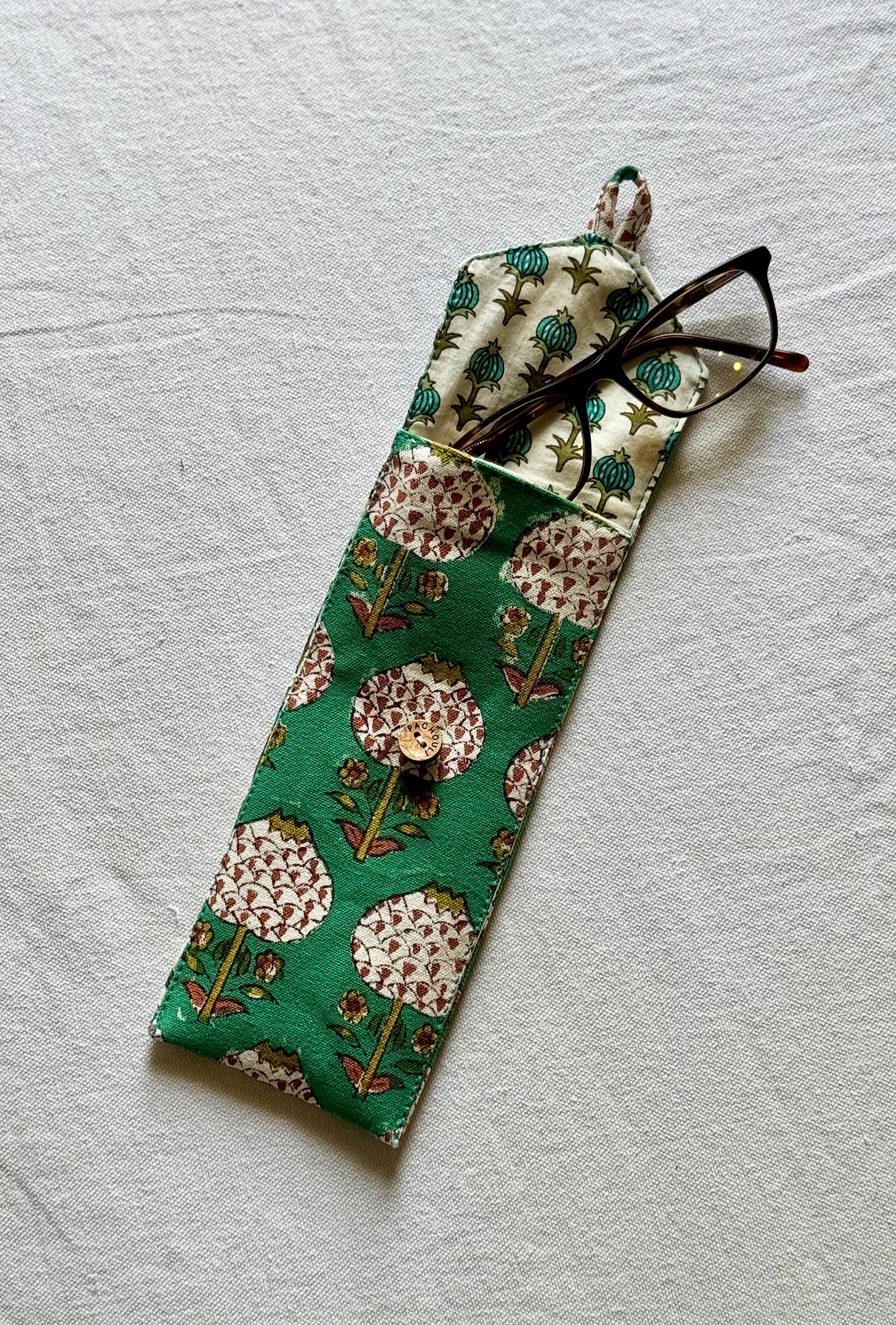 Green Mushroom Envelope Pouch