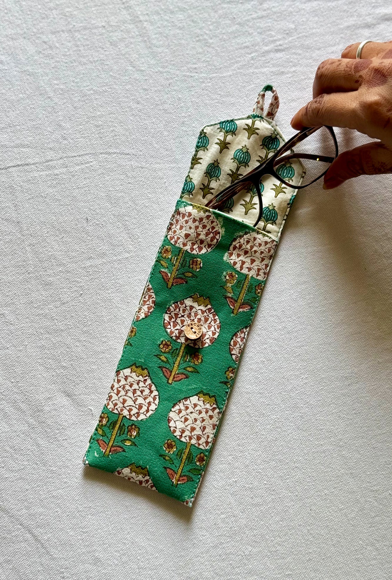 Green Mushroom Envelope Pouch