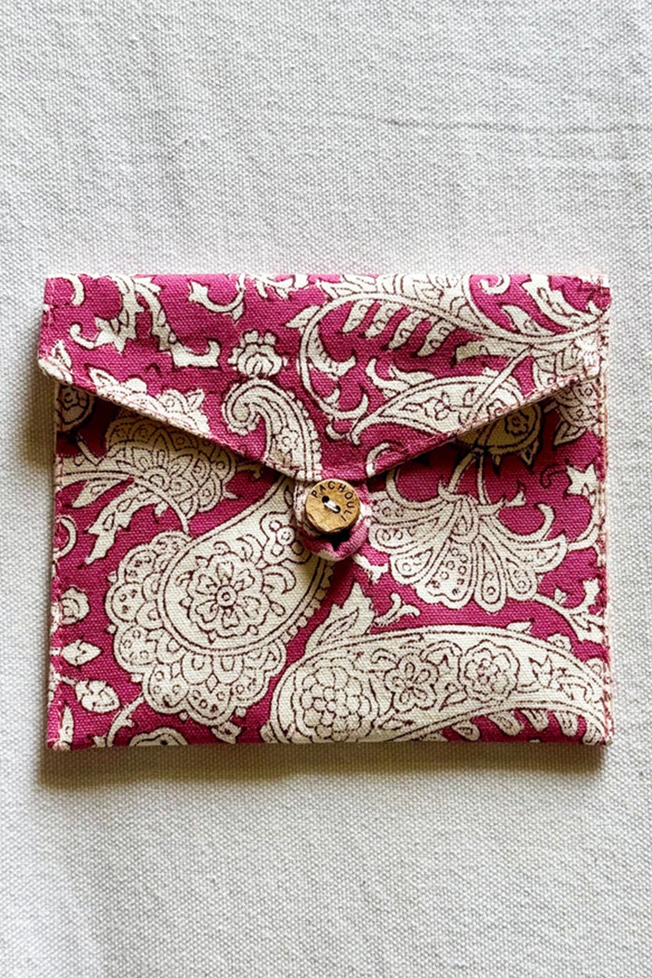 Pink Paisley Envelope Pouch