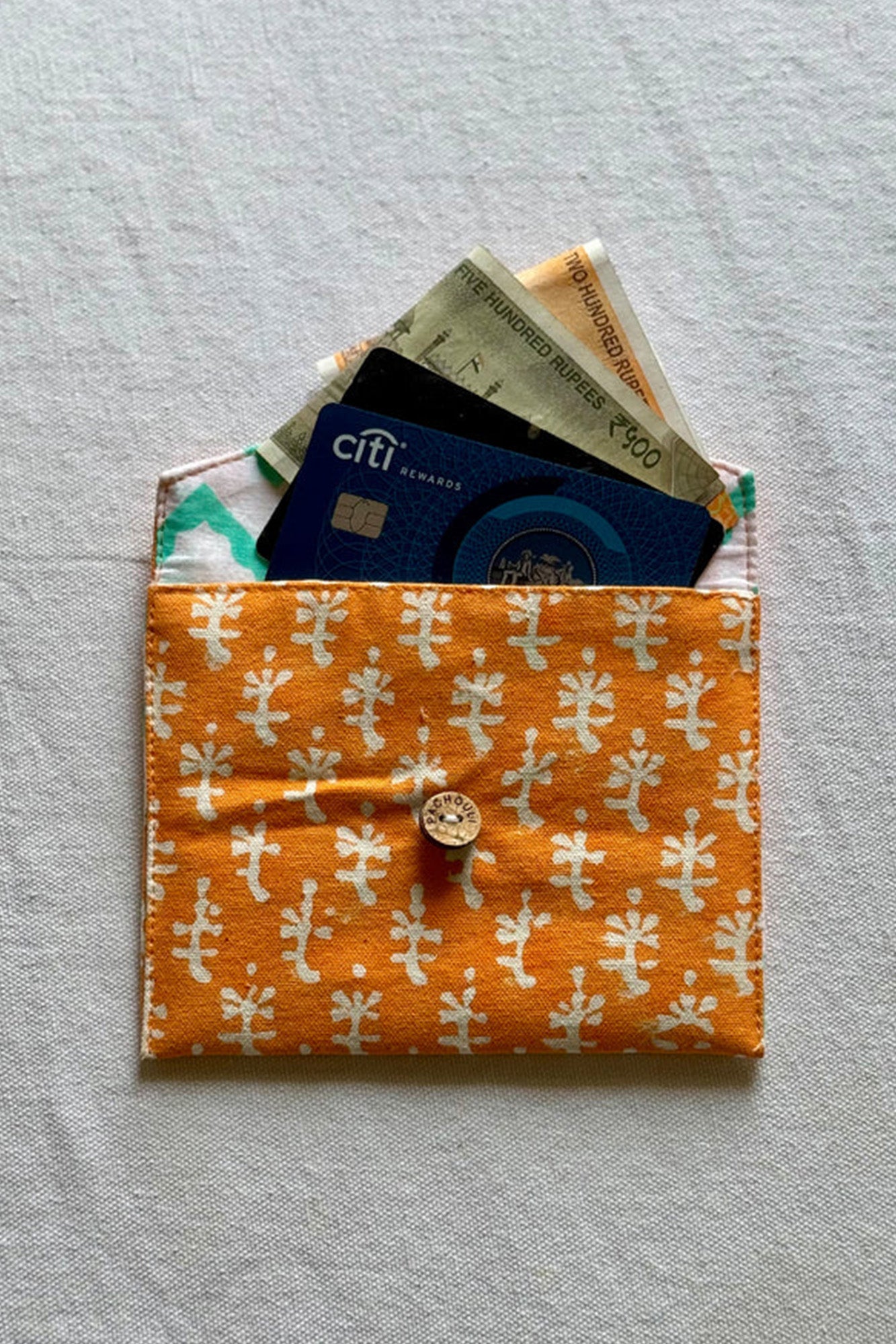 Tree of Life Orange Envelope Pouch