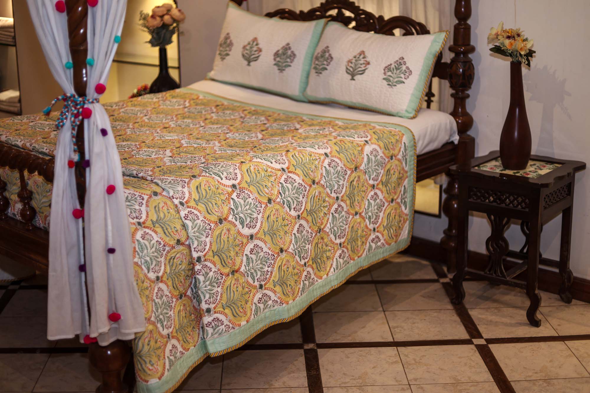 Tuberose Yellow Bedcover