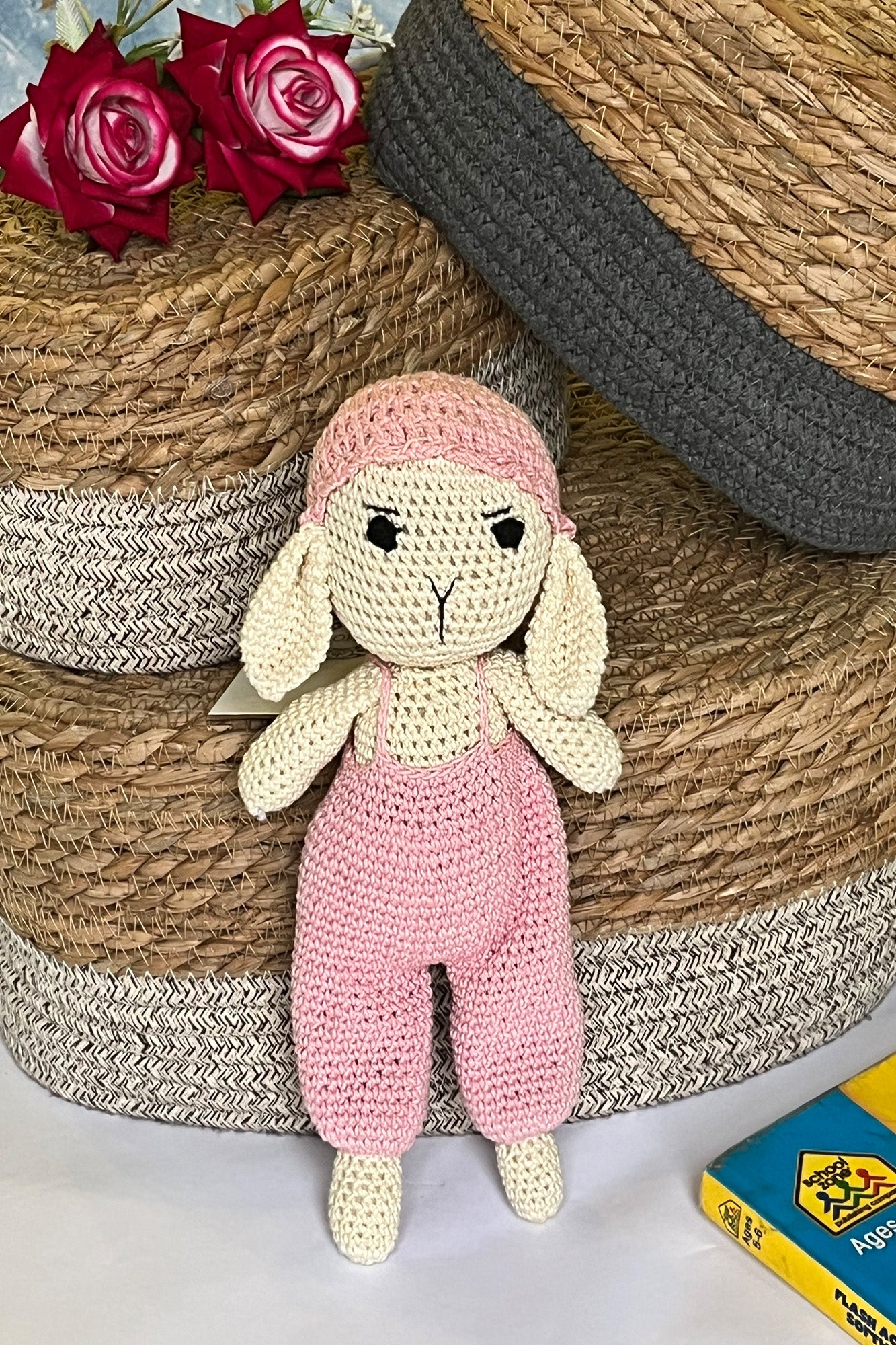 Pink Bunny With Jumsuit