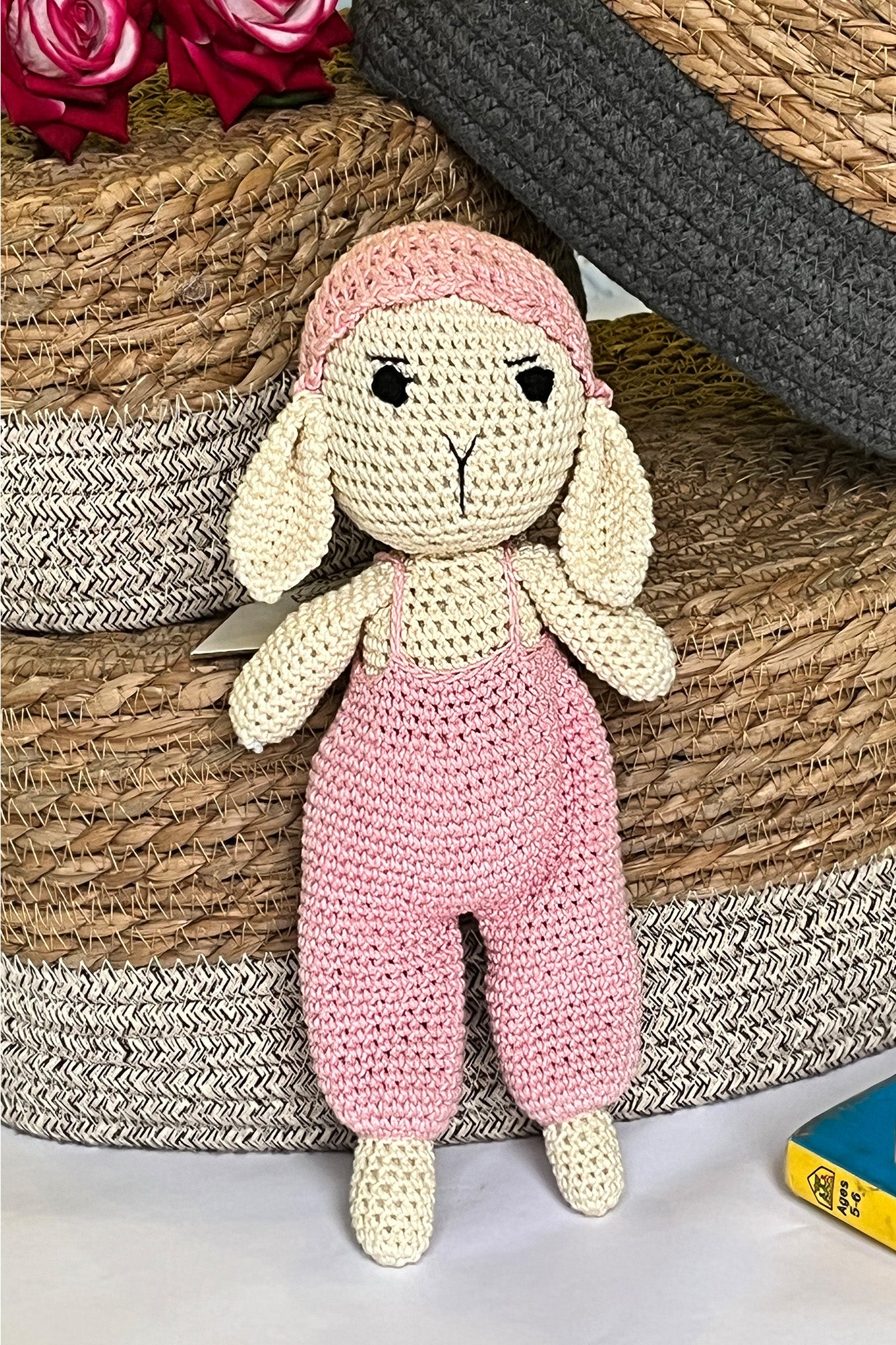 Pink Bunny With Jumsuit