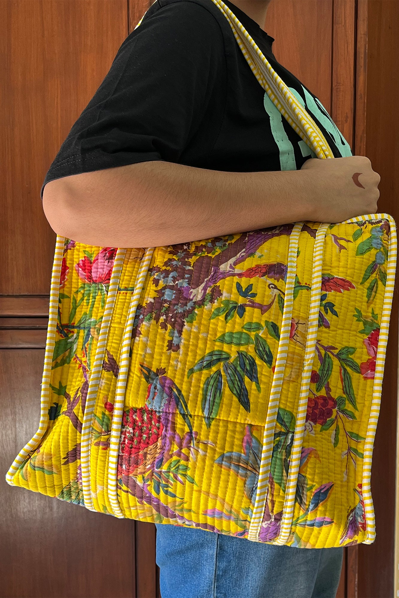 Golden Bloom Tote Bag
