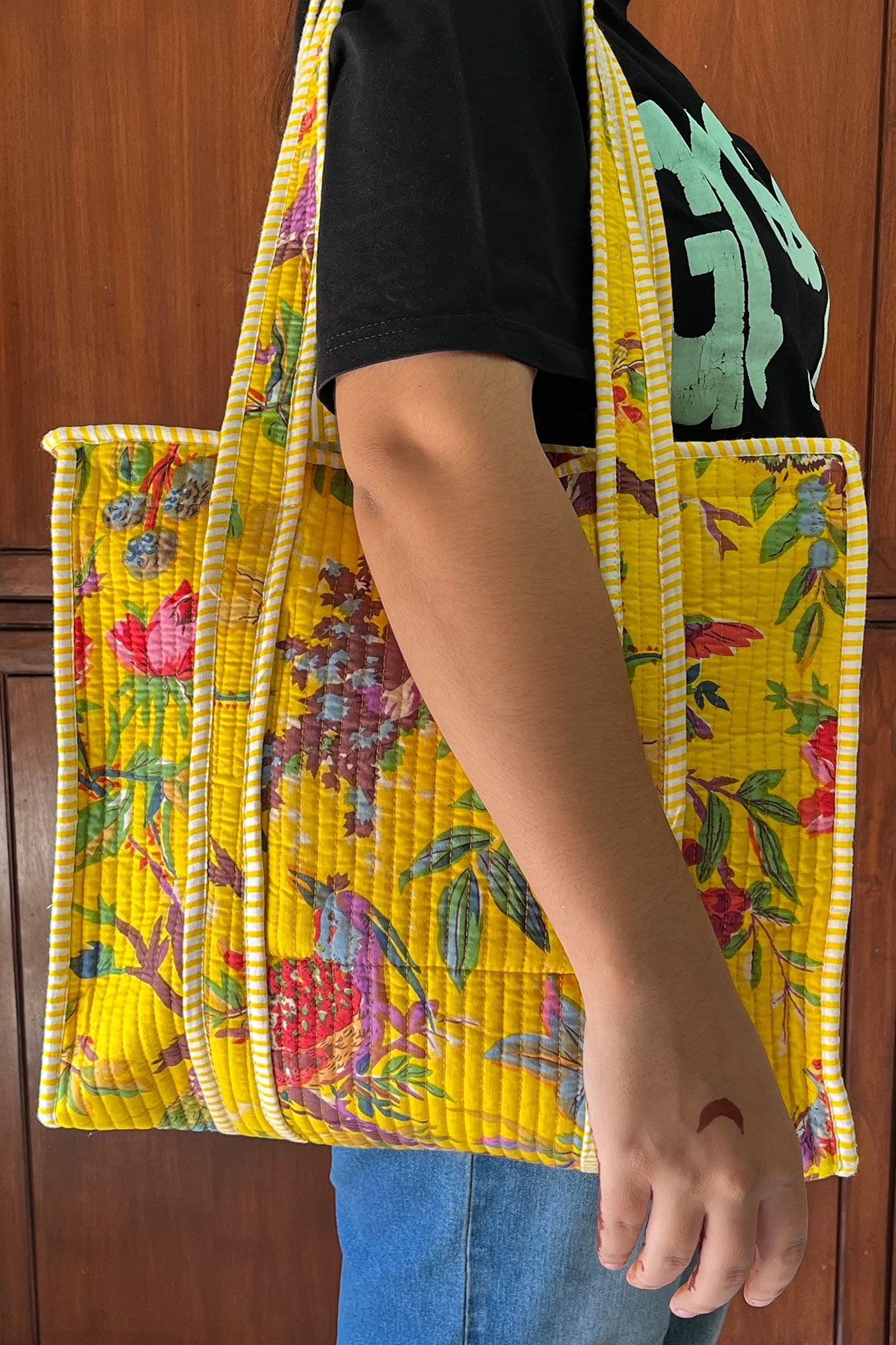 Golden Bloom Tote Bag