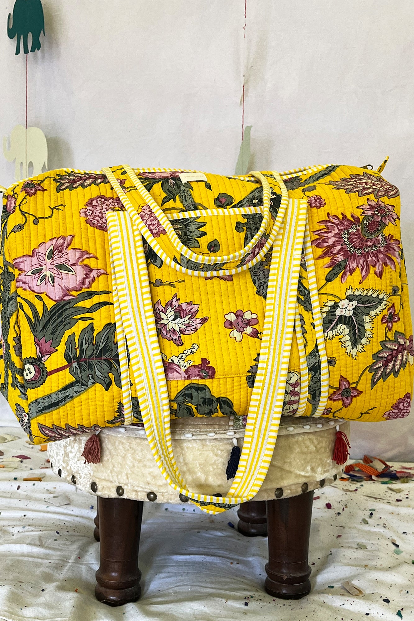 Sunflower Lattice Duffle Bag