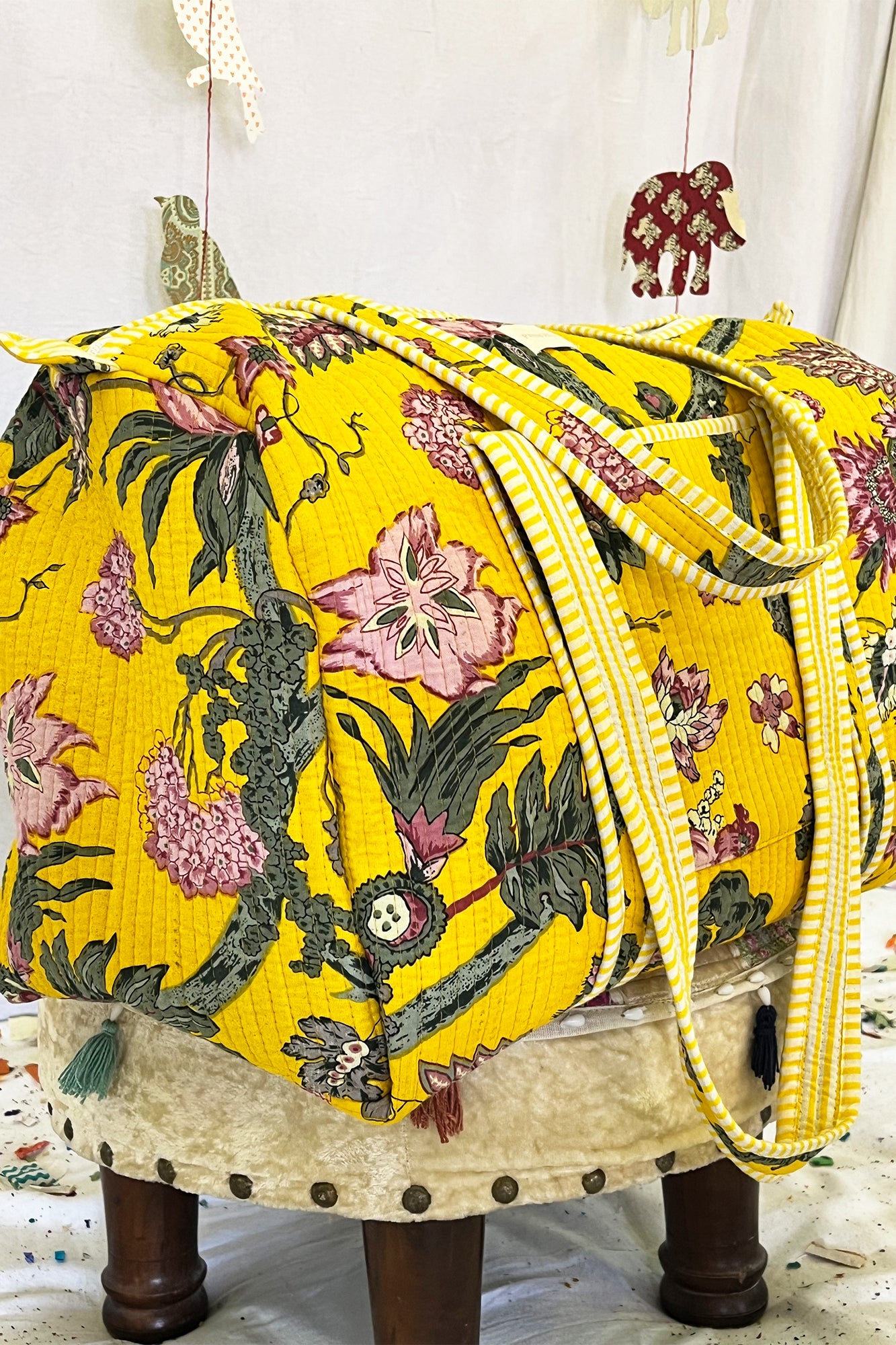 Sunflower Lattice Duffle Bag