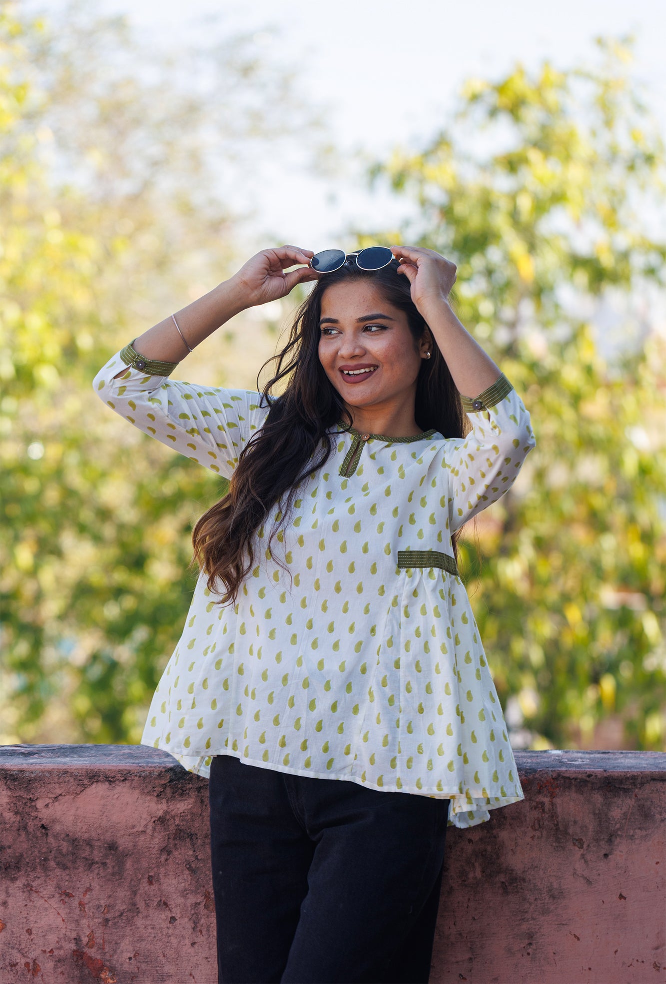 Droplet Rozana Peplum Top