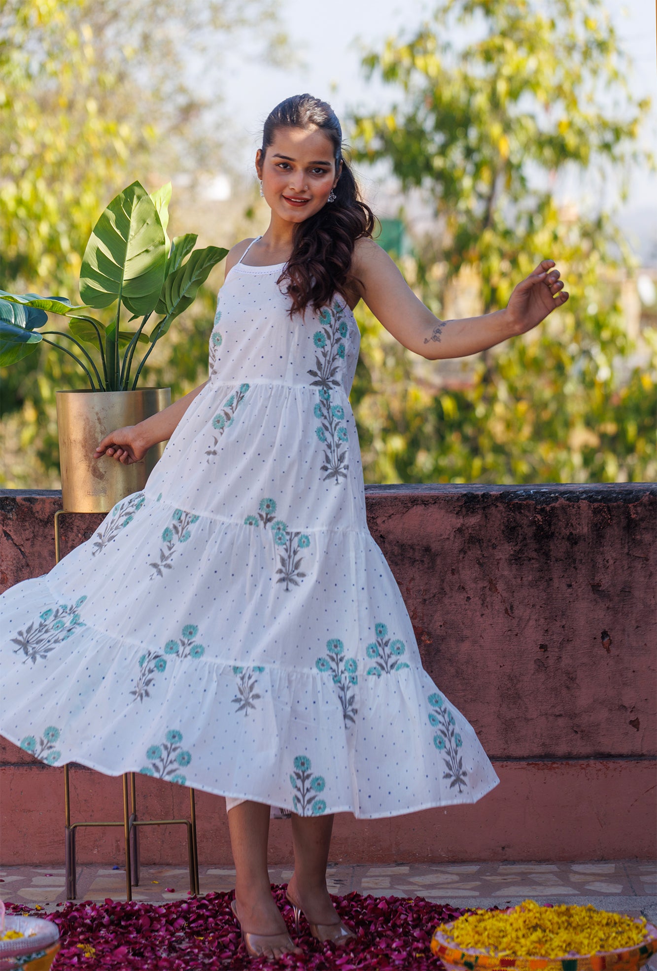 Gardenia Strep Dress