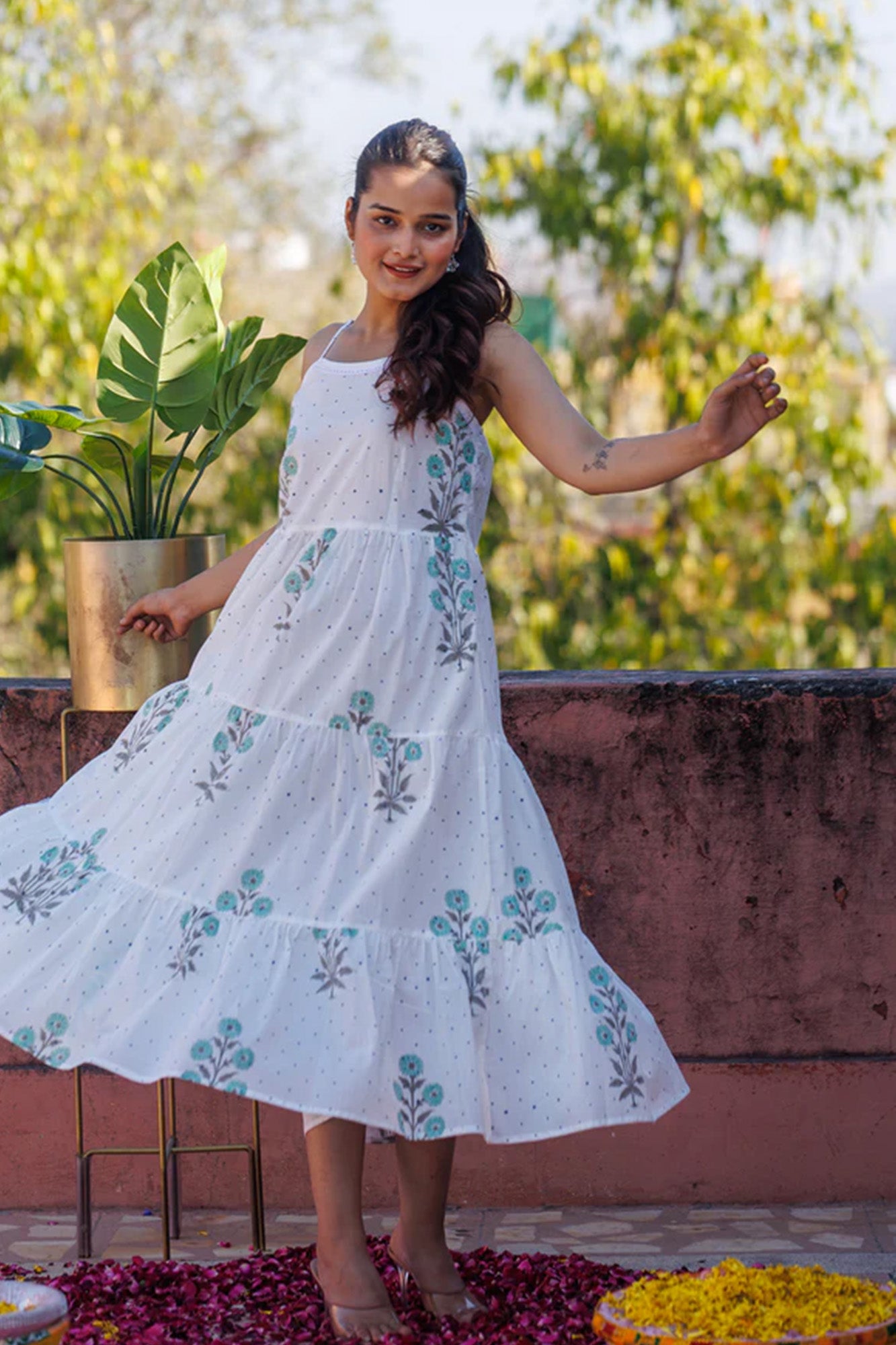 Gardenia Strep Dress