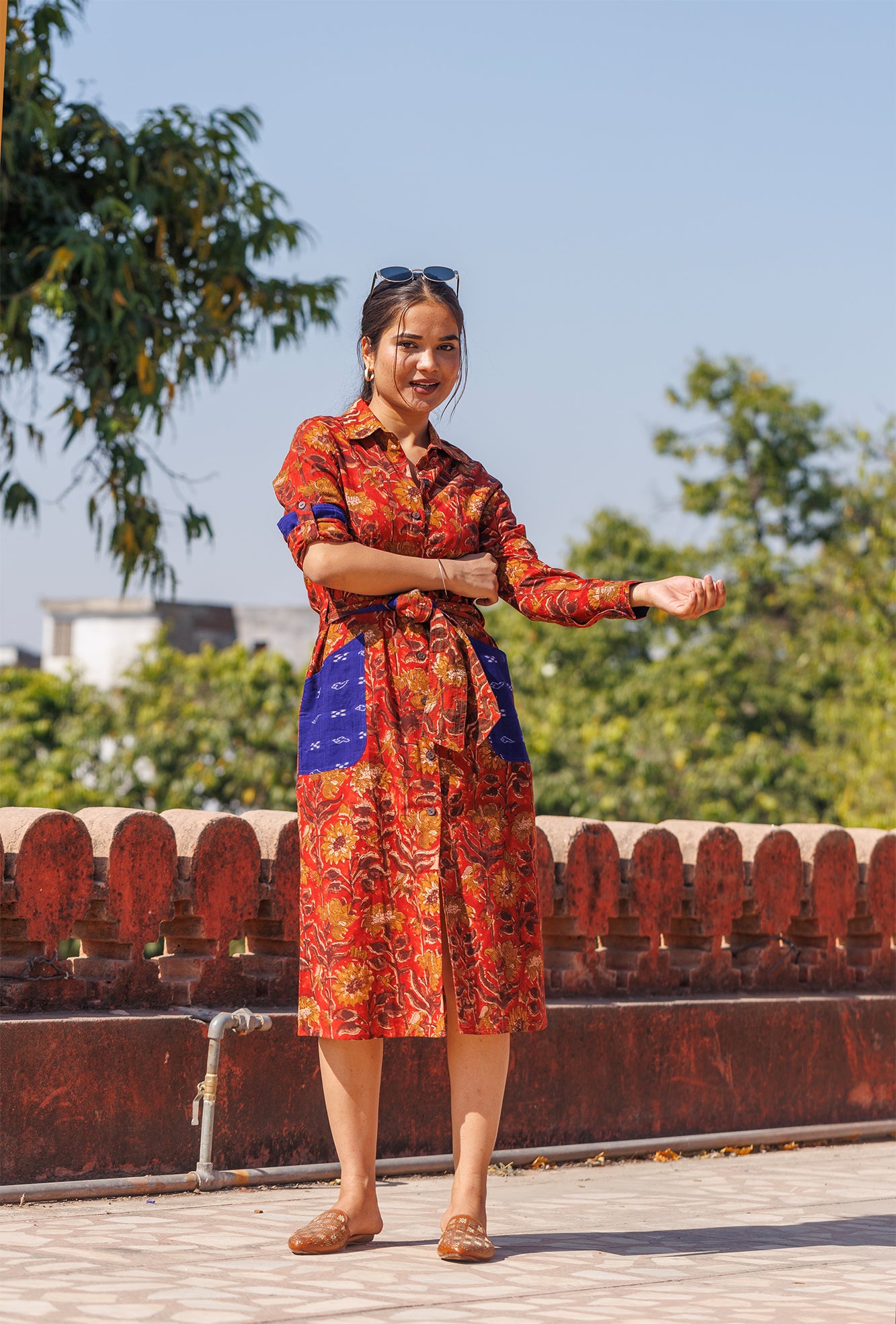 Maati Kalamkari Shirt Dress