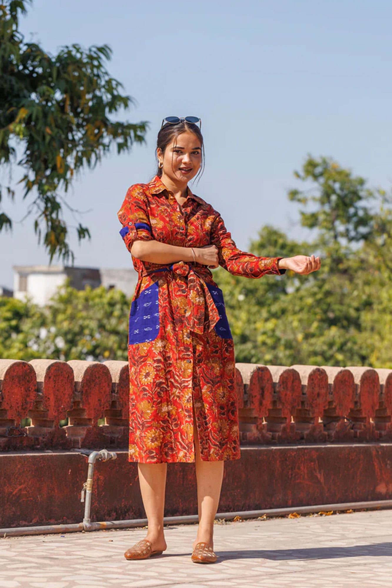 Maati Kalamkari Shirt Dress