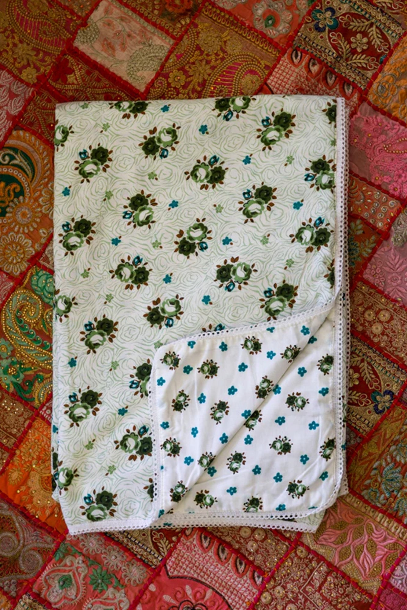 Dohar Crochet Set of 2 Green Jaal