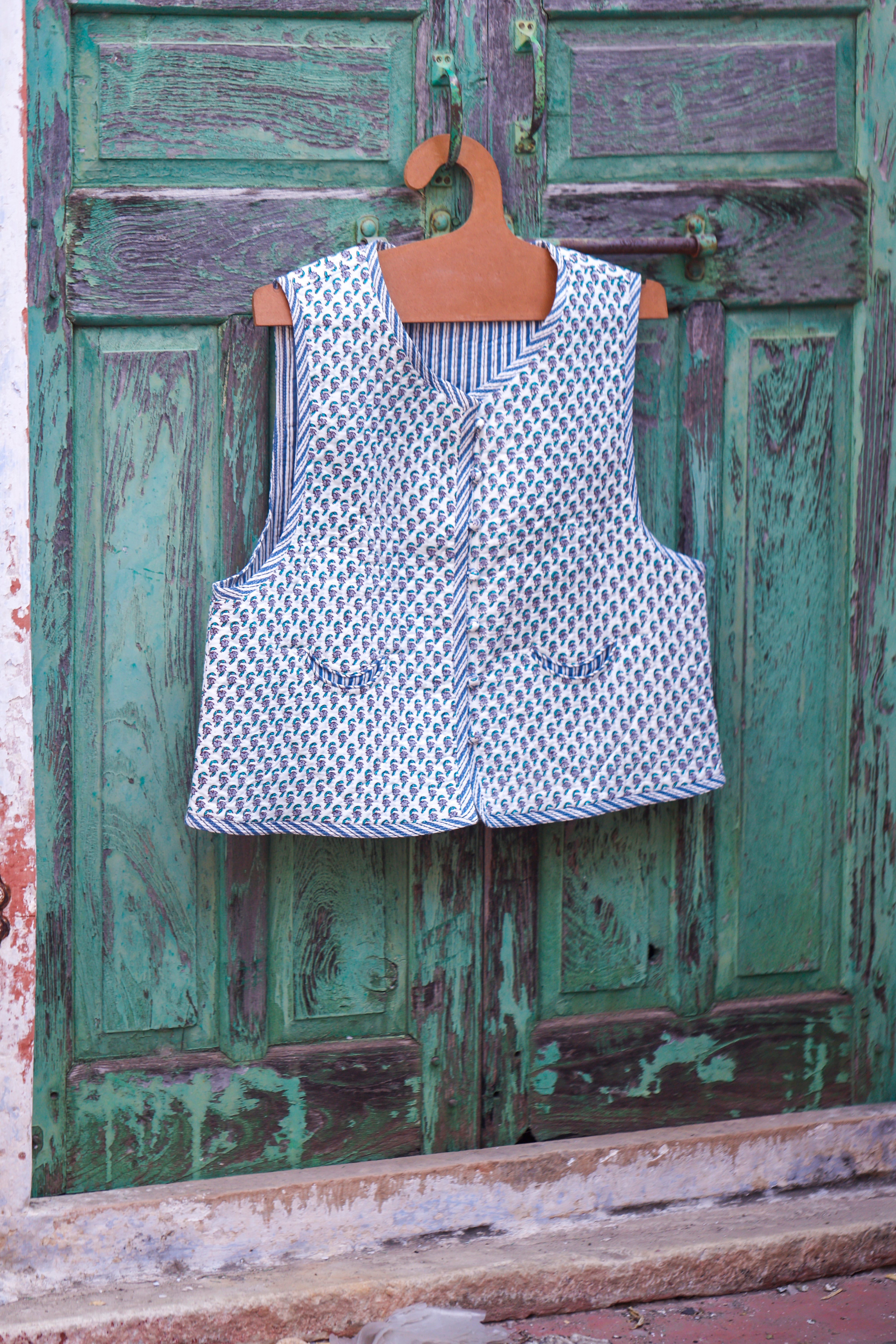 Block Buti Grey Quilted Vest