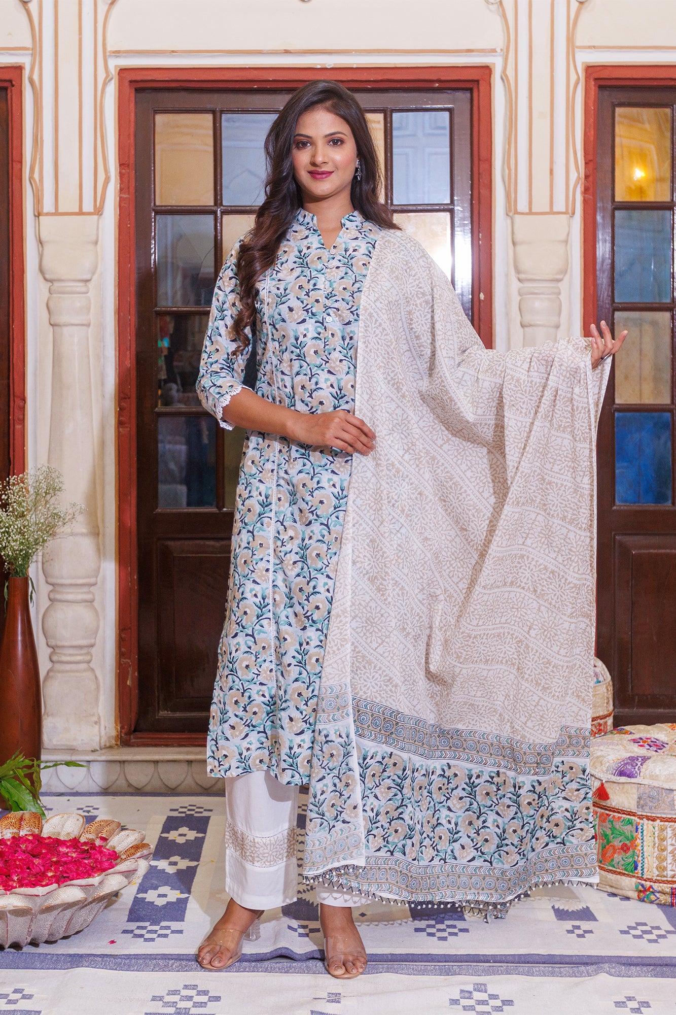 Gardenia Beige Suit Set of 3